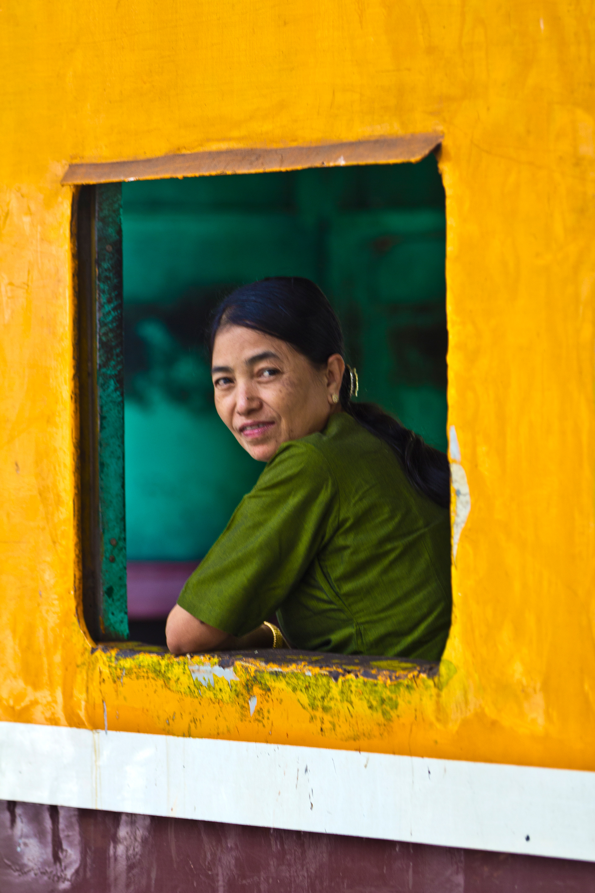 Commuter on the Yangon Circle Line