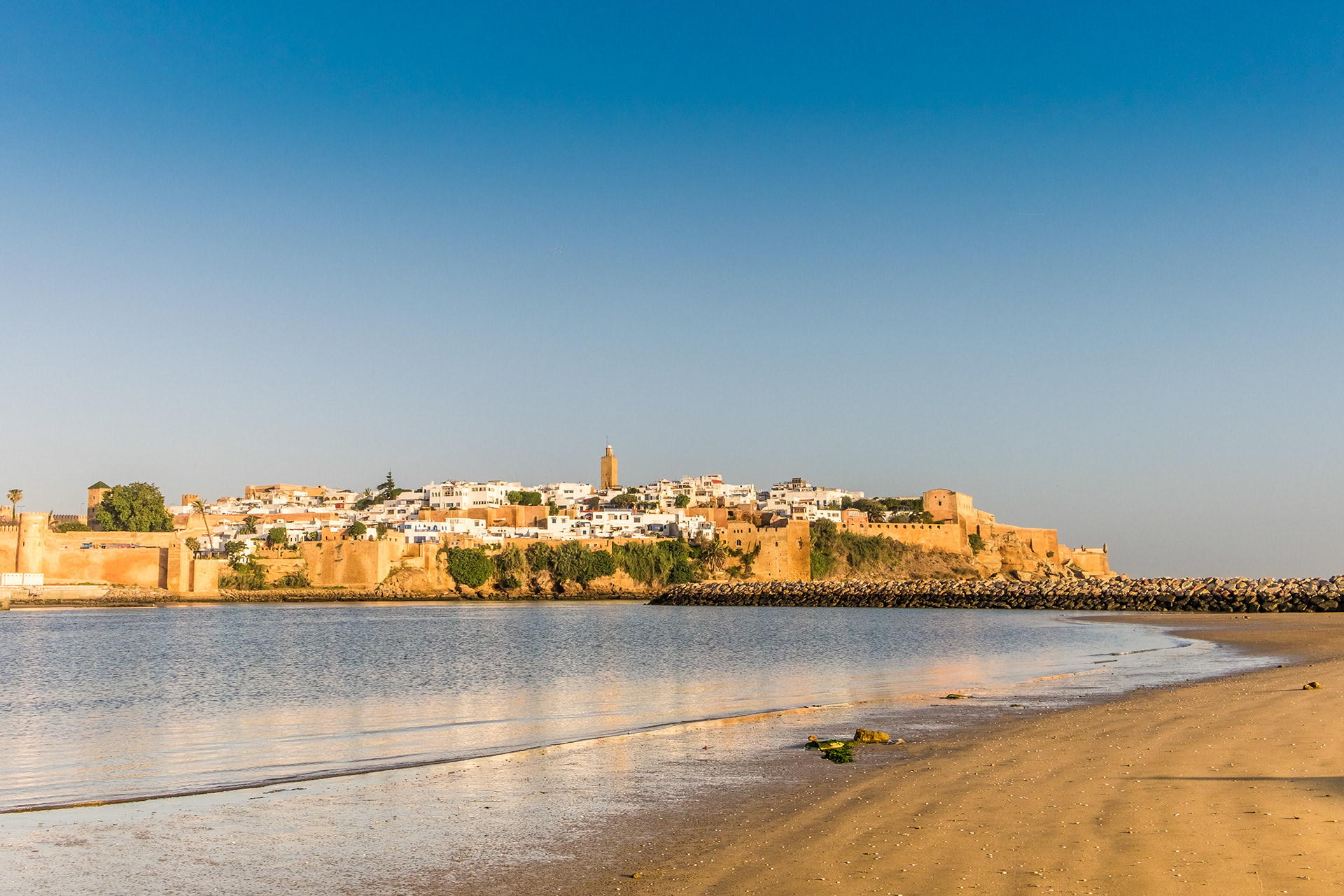 Udayas Kasbah at Sunrise from Sale beach