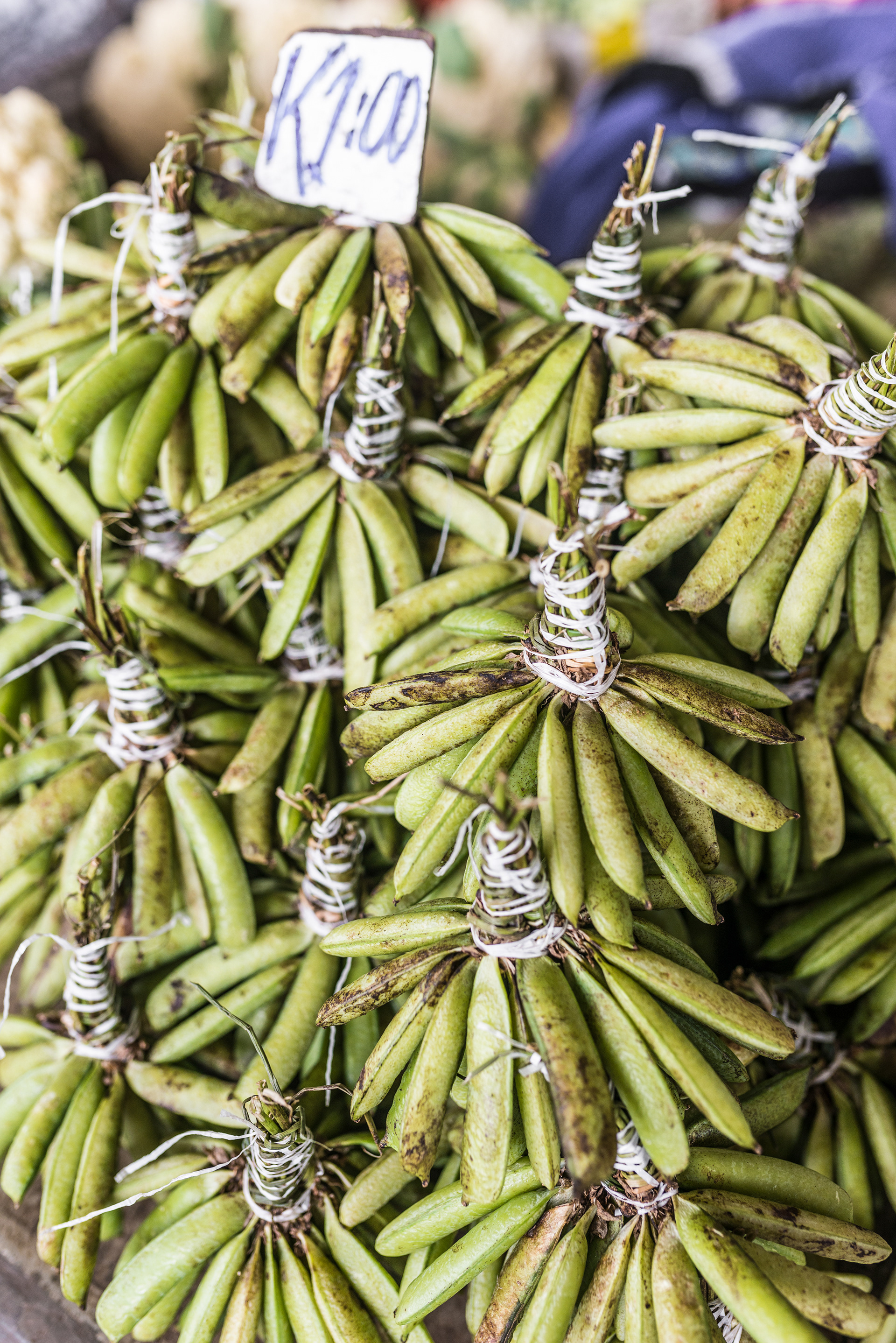 Beans by the bundle, Mt Hagen Market