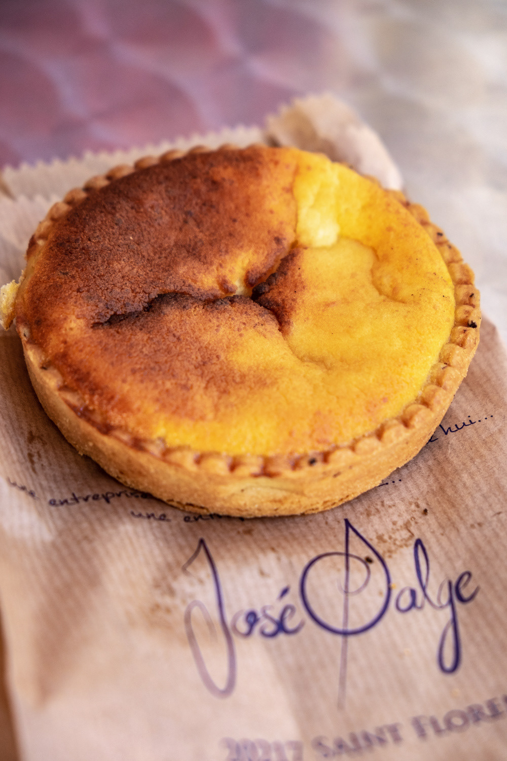 Brousse (type of fresh cheese cake), Jose Salge Pattisierie, Saint Florent, Brousse (type of fresh cheese cake), Jose Salge Pattisierie, Saint Florent, Corsica