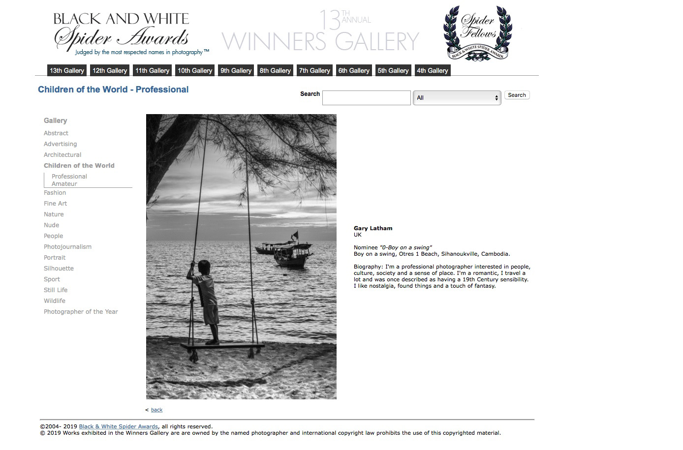 Nominee - 13th Annual B&W Spider Awards