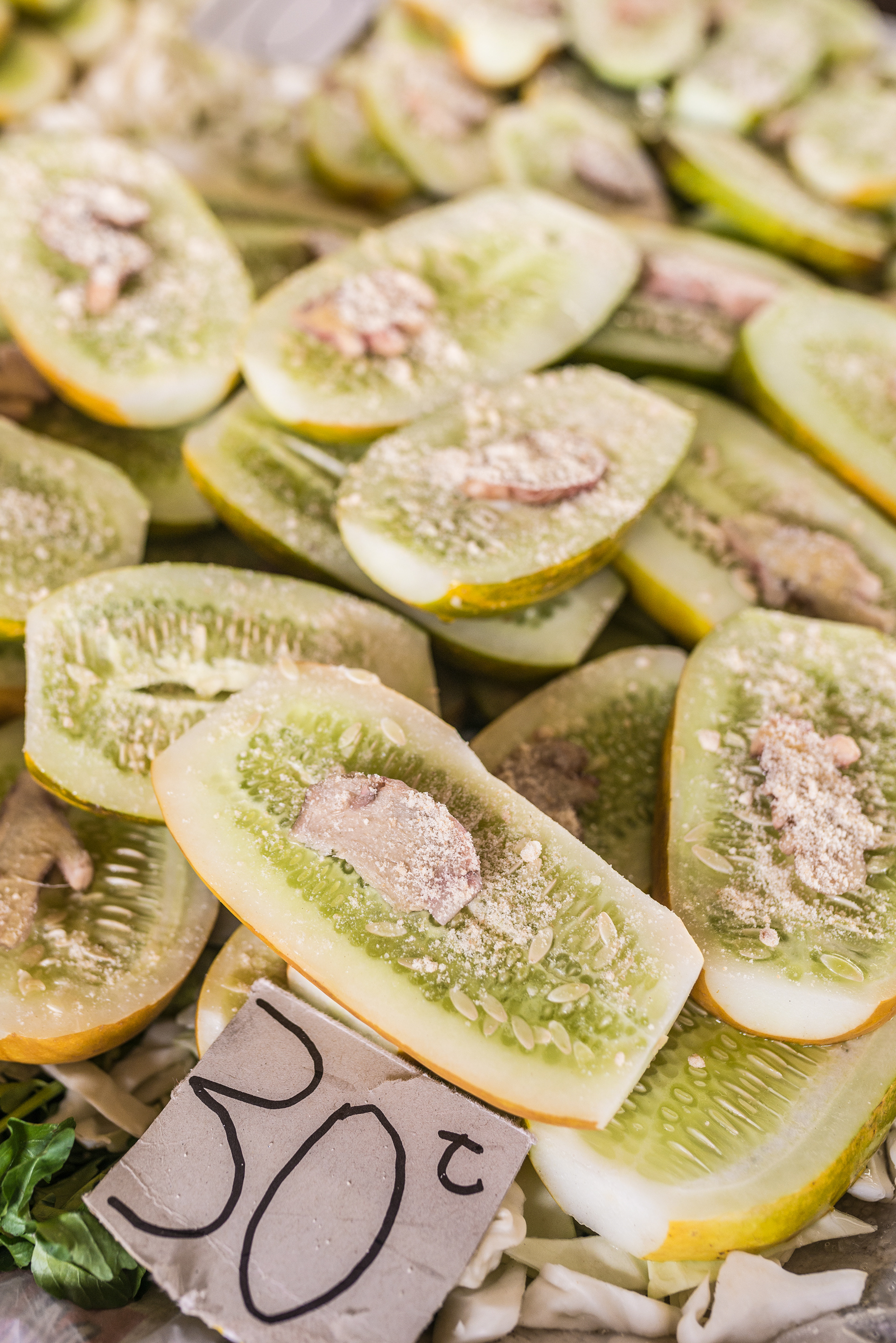 Meri - Cucumber with salt & young ginger, Mt Hagen Market
