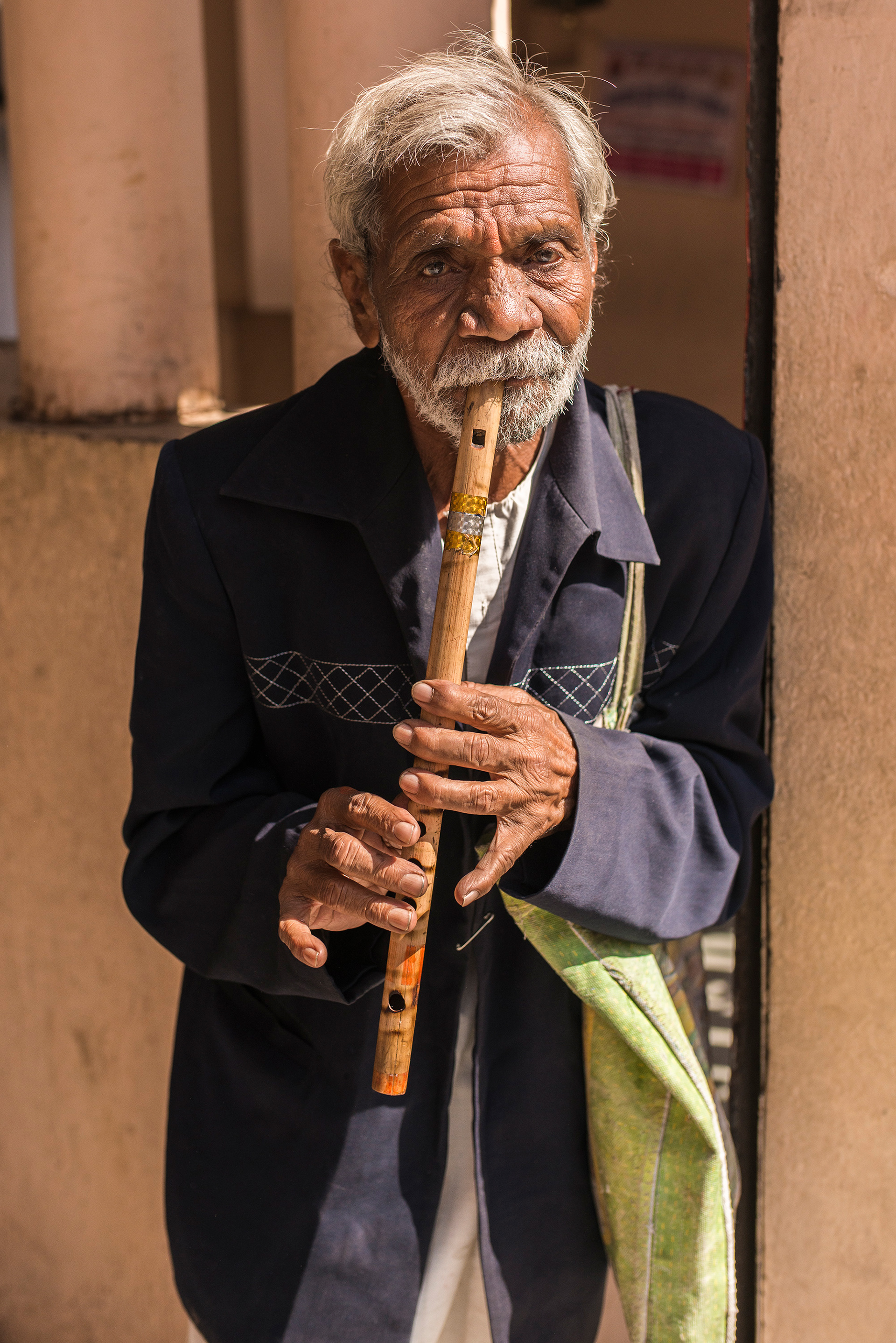 Devotee at Ghanesh Temple, Indore, India