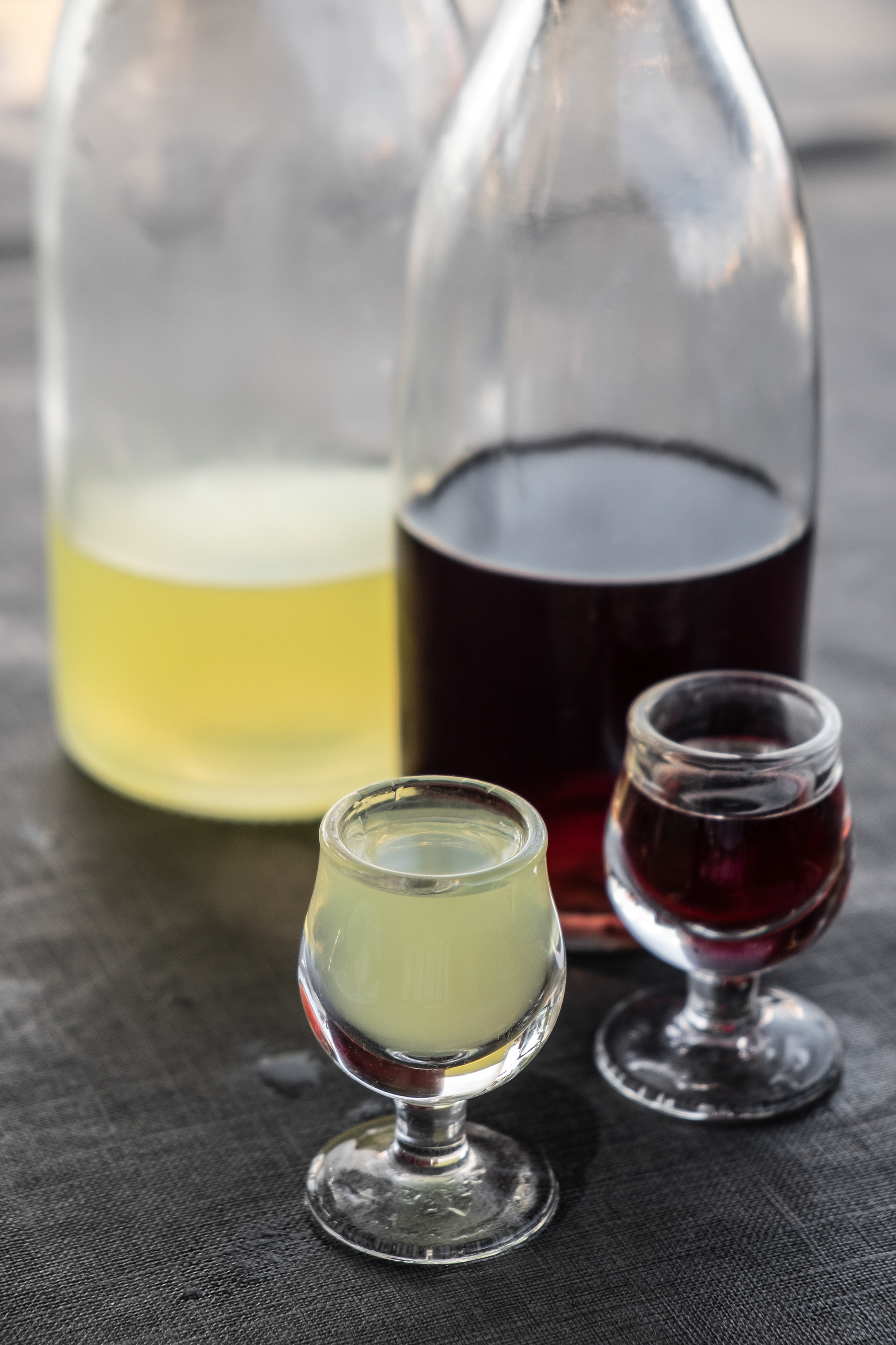 Local Myrtle & Lemon Liquor, Restaurant Crique, St Florent