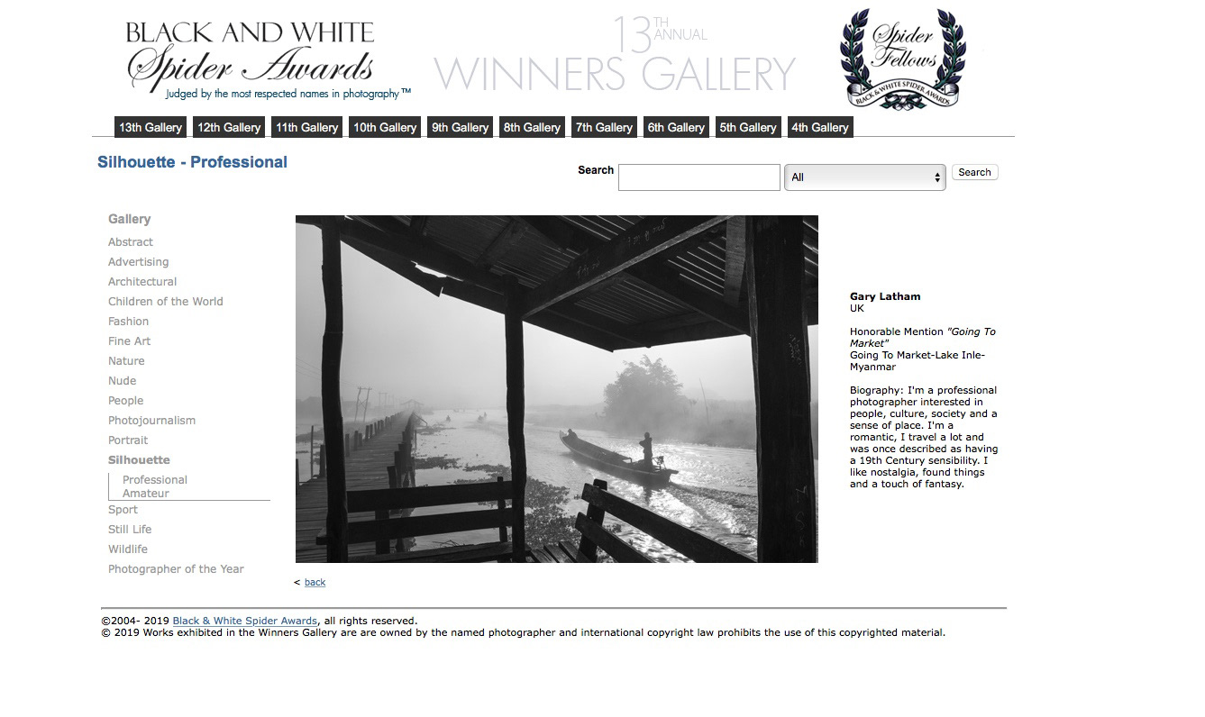 Hon Mention - 13th Annual B&W Spider Awards