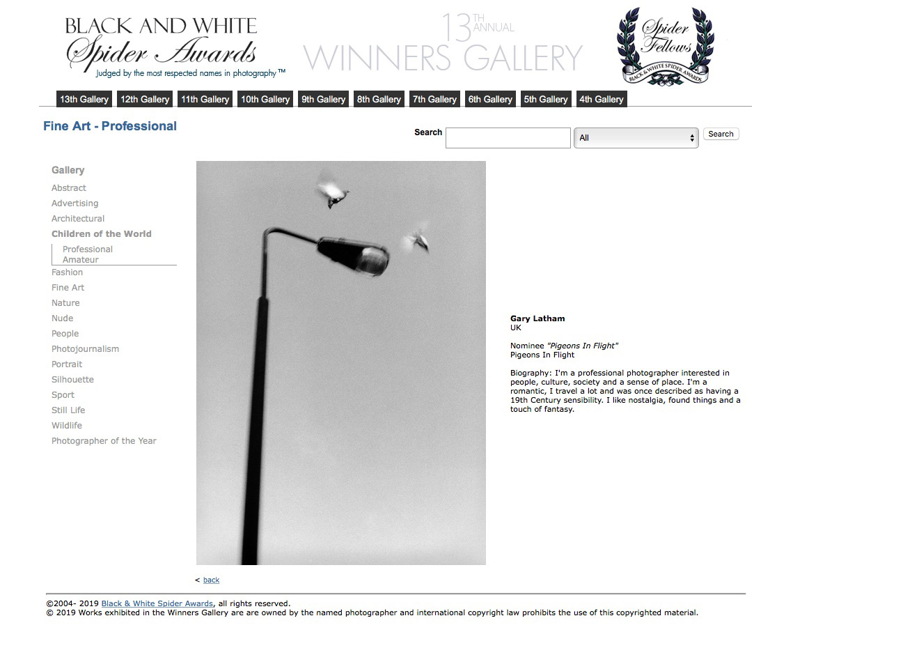 Nominee - 13th Annual B&W Spider Awards
