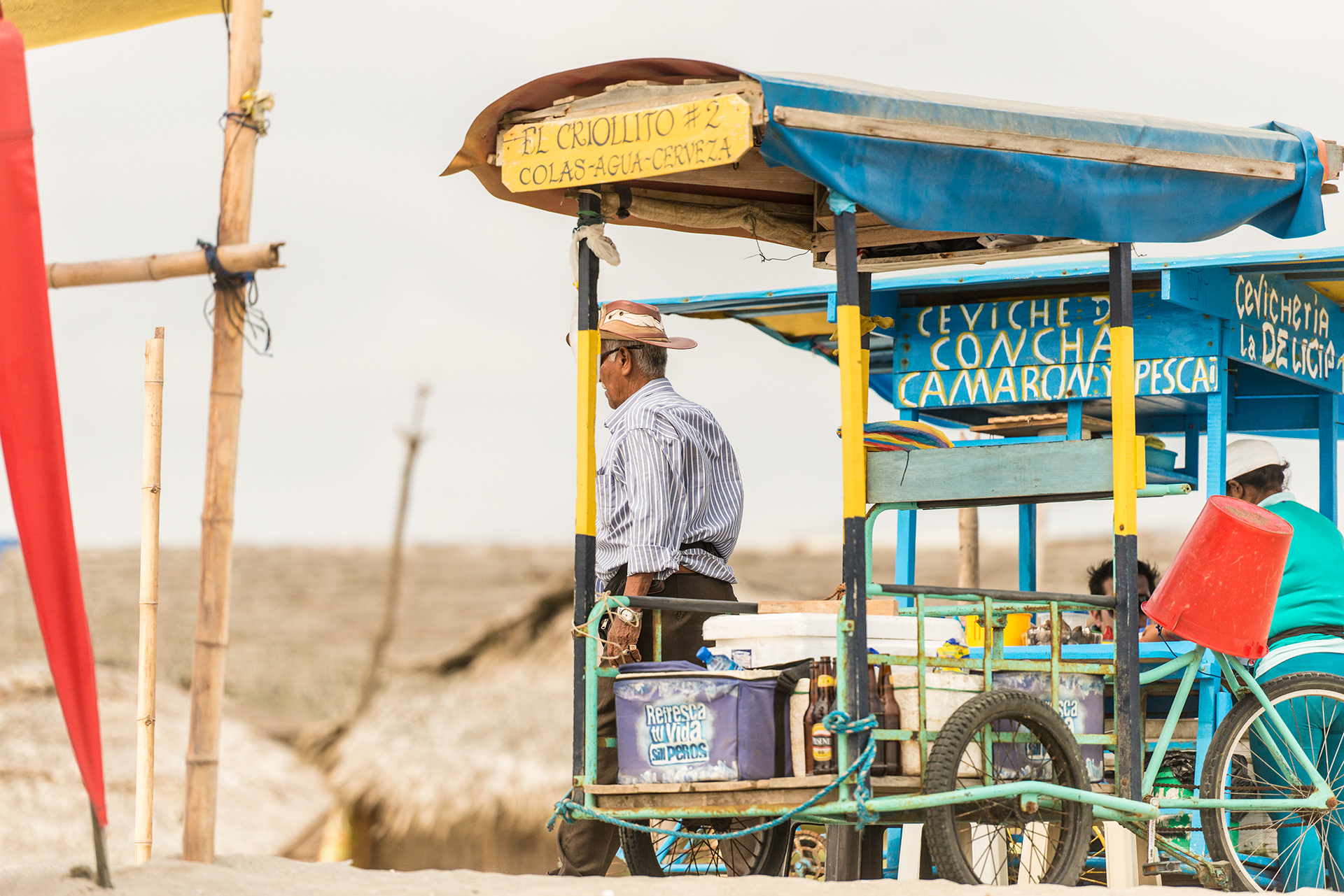 Ceviche Stall, Canoa Beach