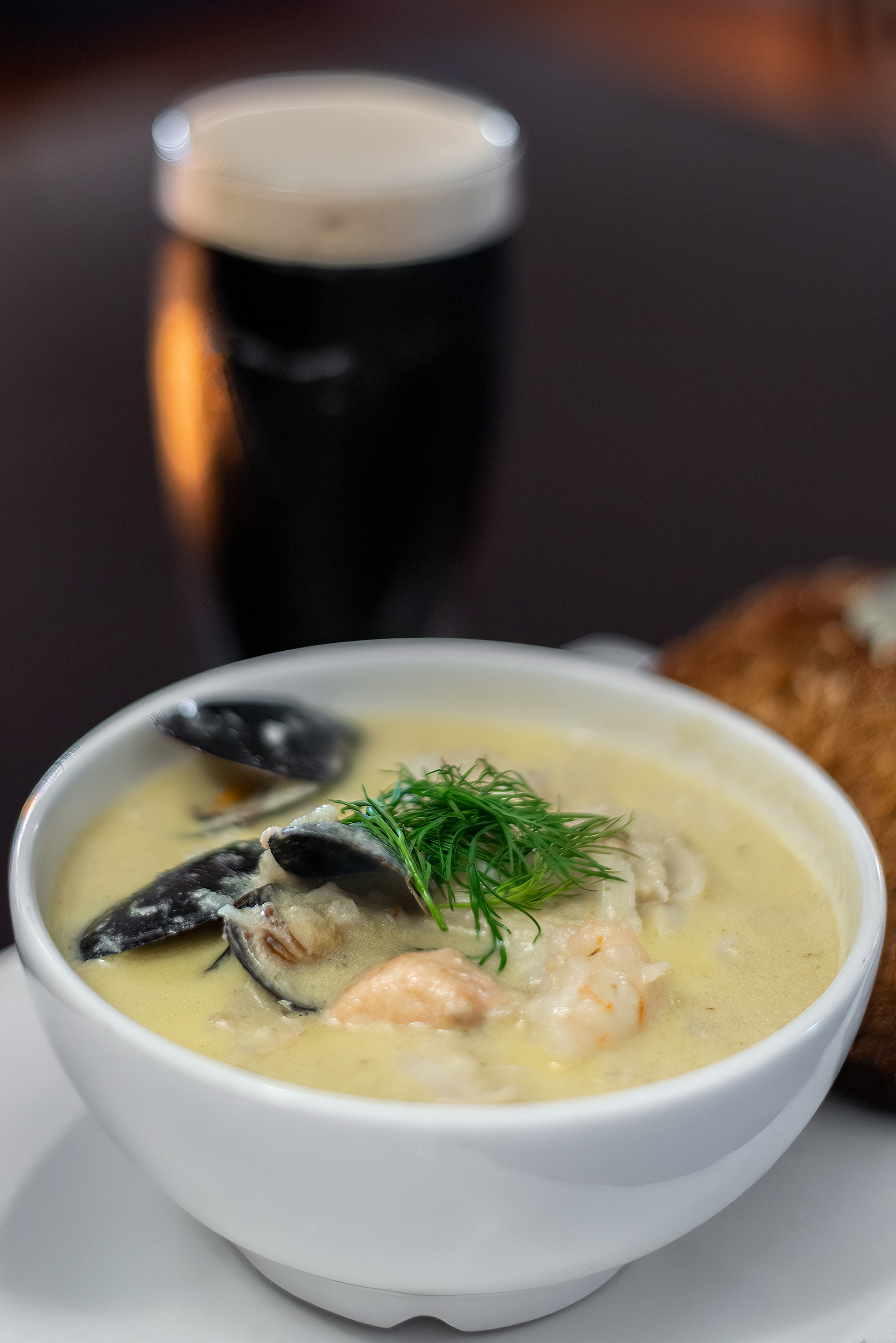 Seafood Chowder with Roaring Water Bay Mussels - Bantry