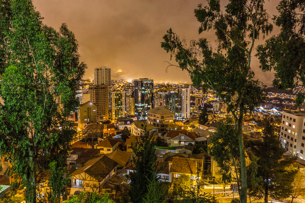 Downtown La Paz by Night