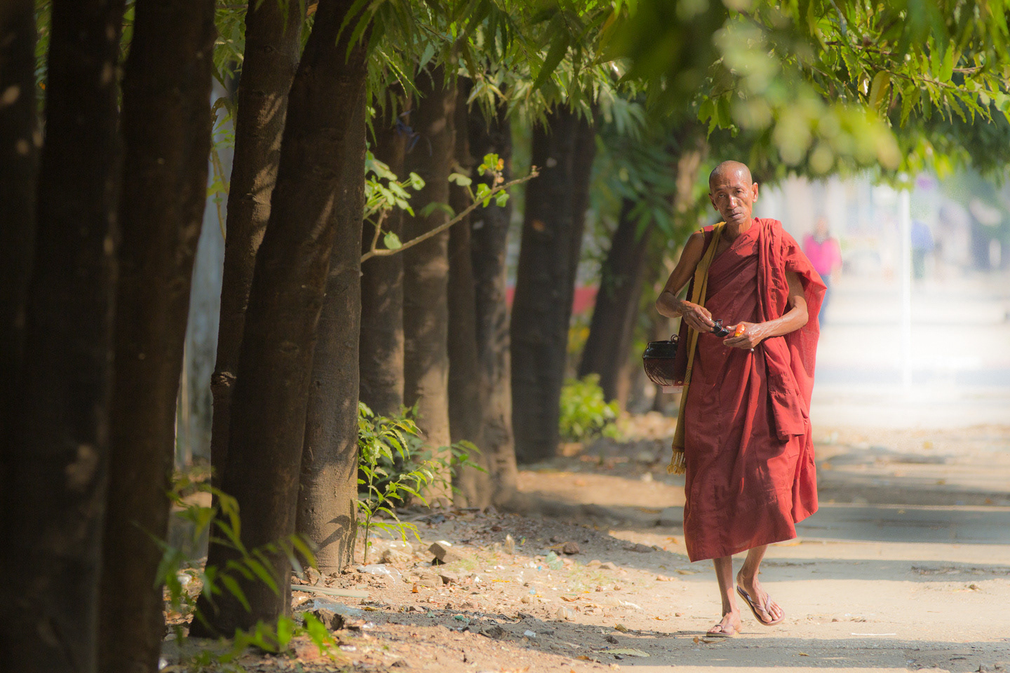 Buddhism is a part of everyday life in Burma and Monks are everywhere, Yangon