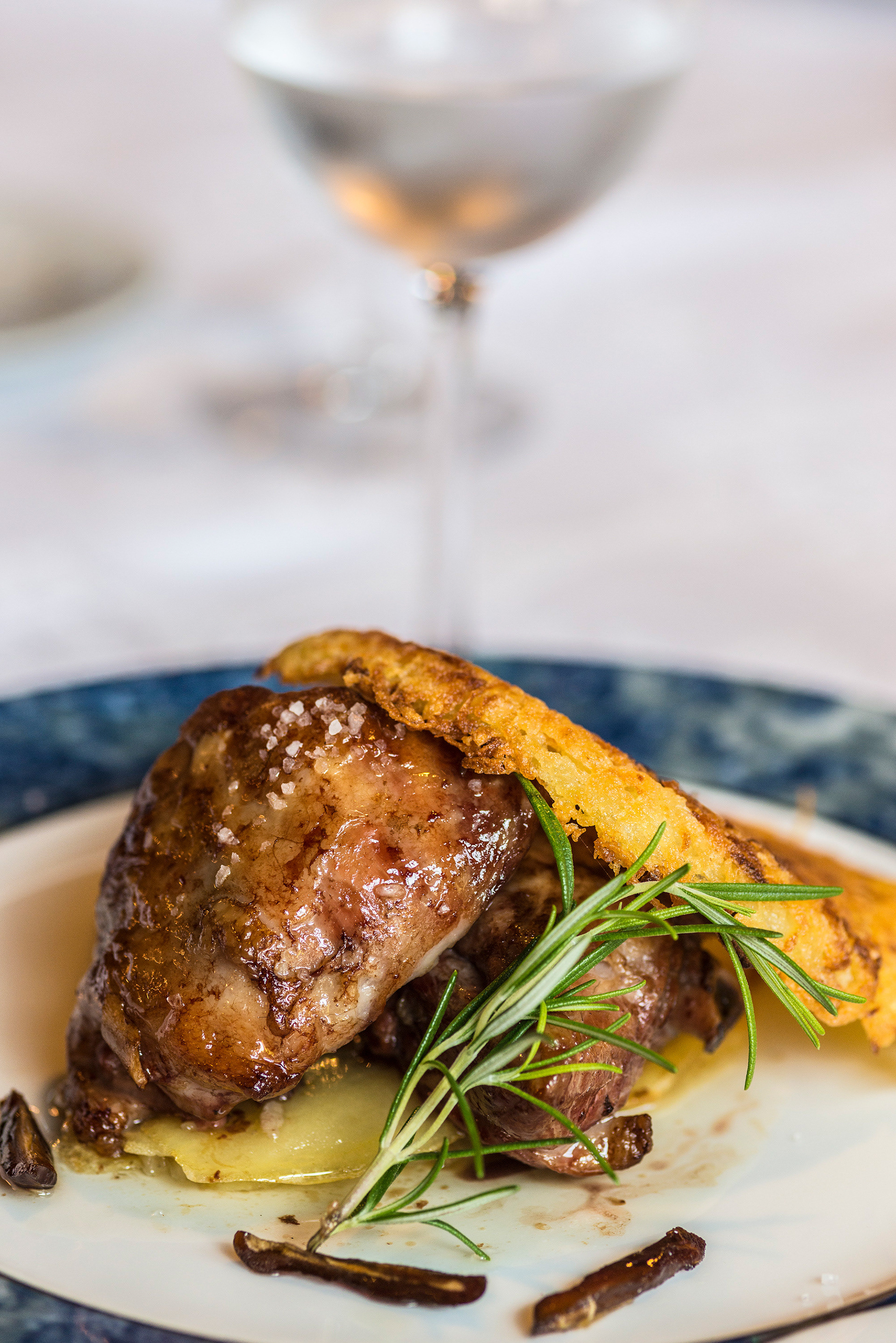 Roasted baby lamb with potato fritter and onioned potato at Hosteria De Quitas, Santillana Del Mar