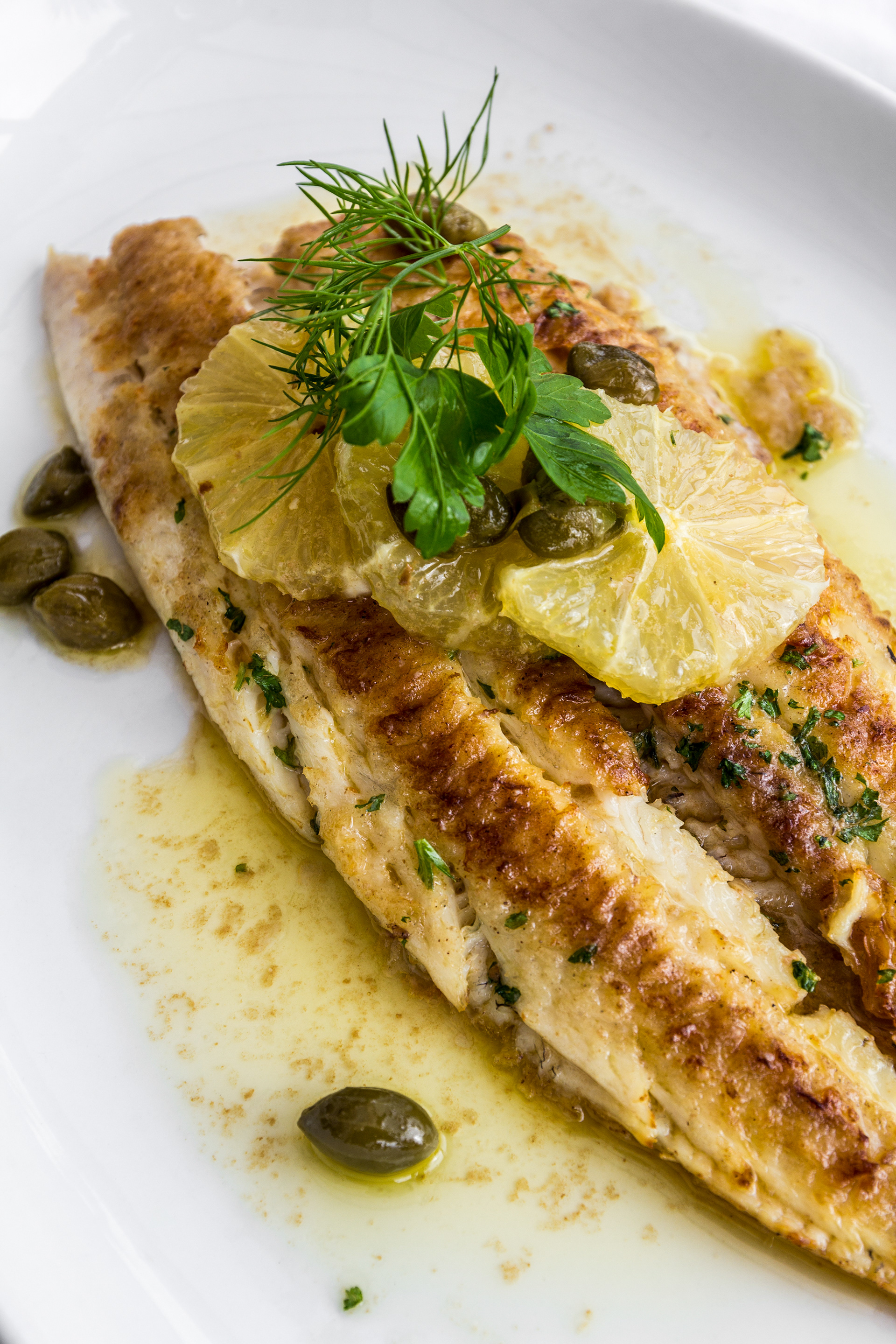 Pan Seared Ballinskelligs BlackSole, Smugglers Inn, Inch Beach, Co Kerry