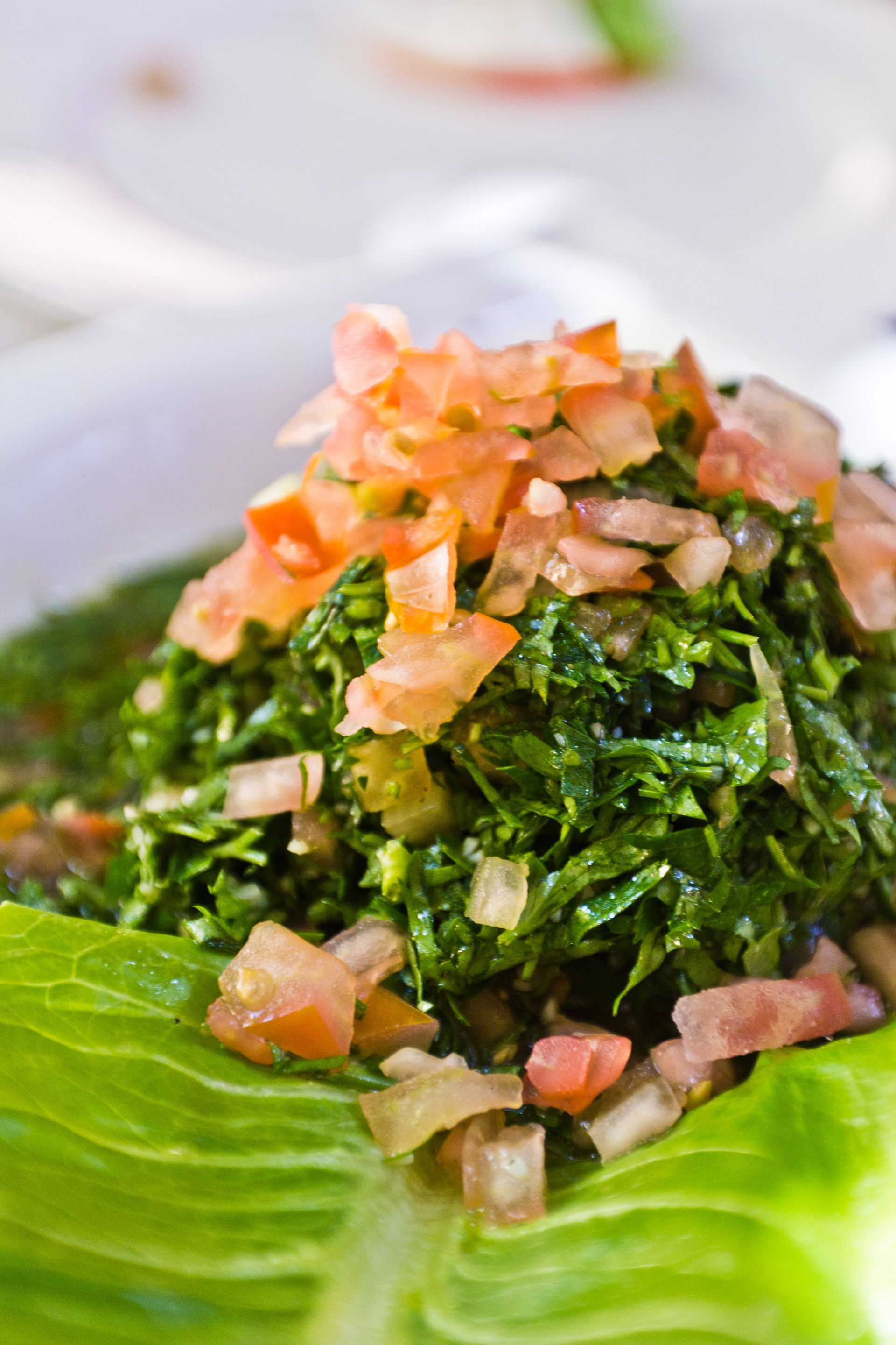 Tabbouleh (parsley salad), Haret Jdoudna Restaurant, Madaba, Jordan