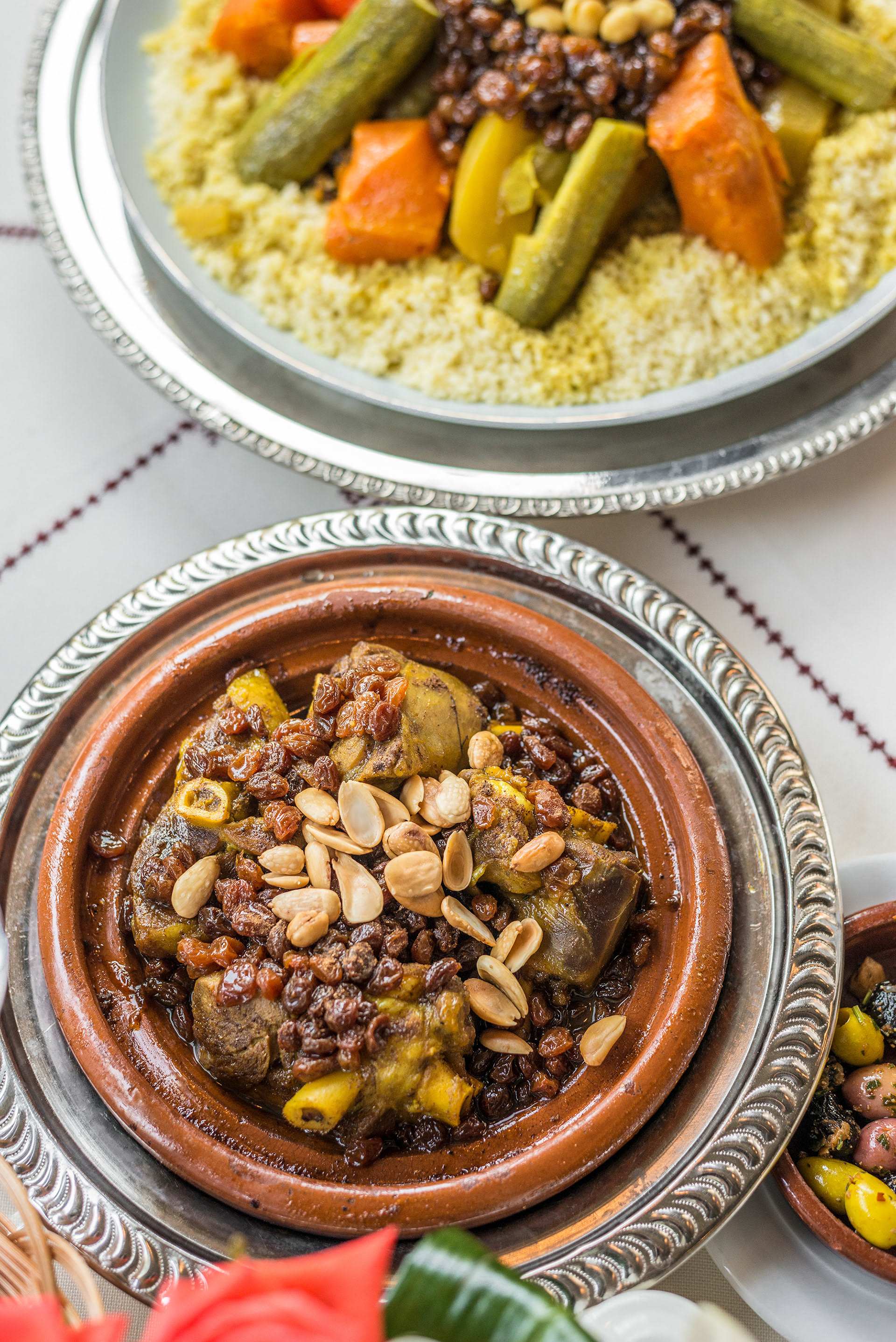 Mrouzia, Lamb with raisons, toasted almonds and honey at Hotel La Tour Hassan, Rabat, Morocco