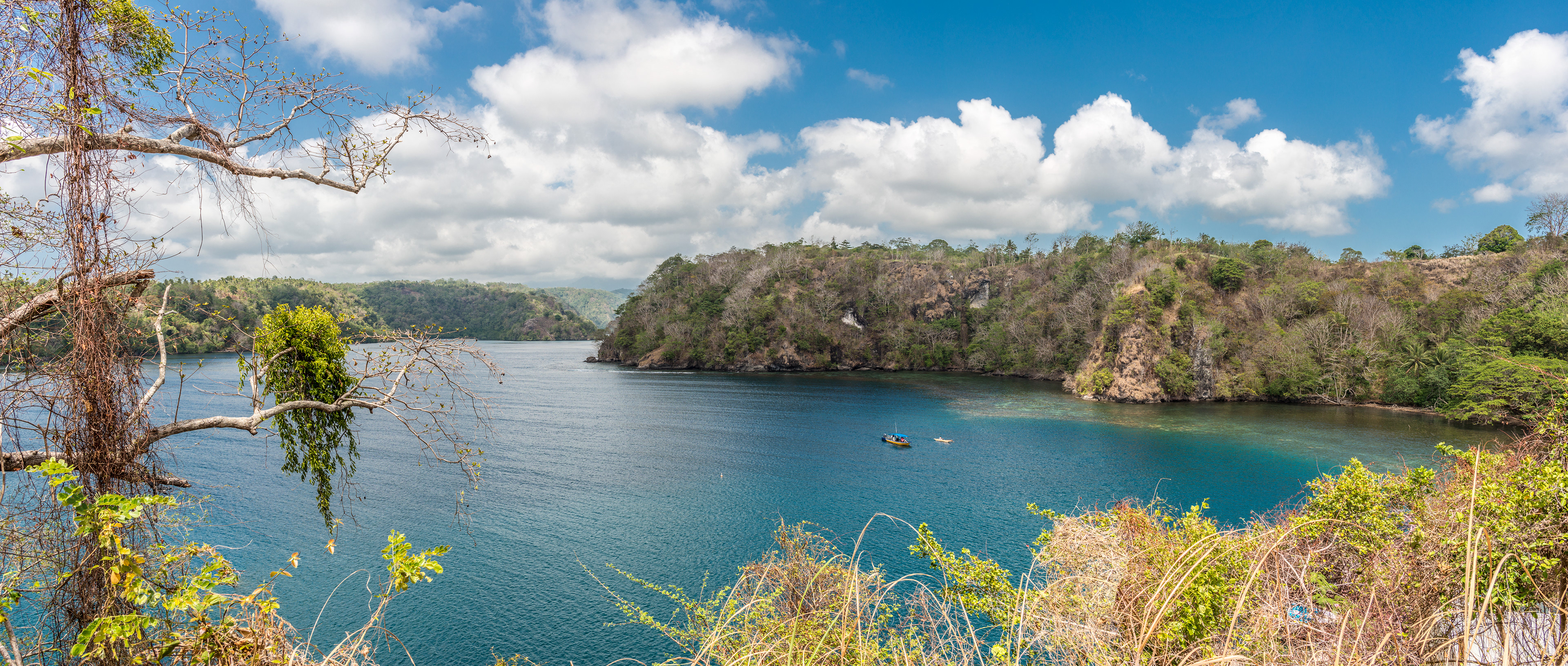 View accross tropical fjords from Tufi Lodge