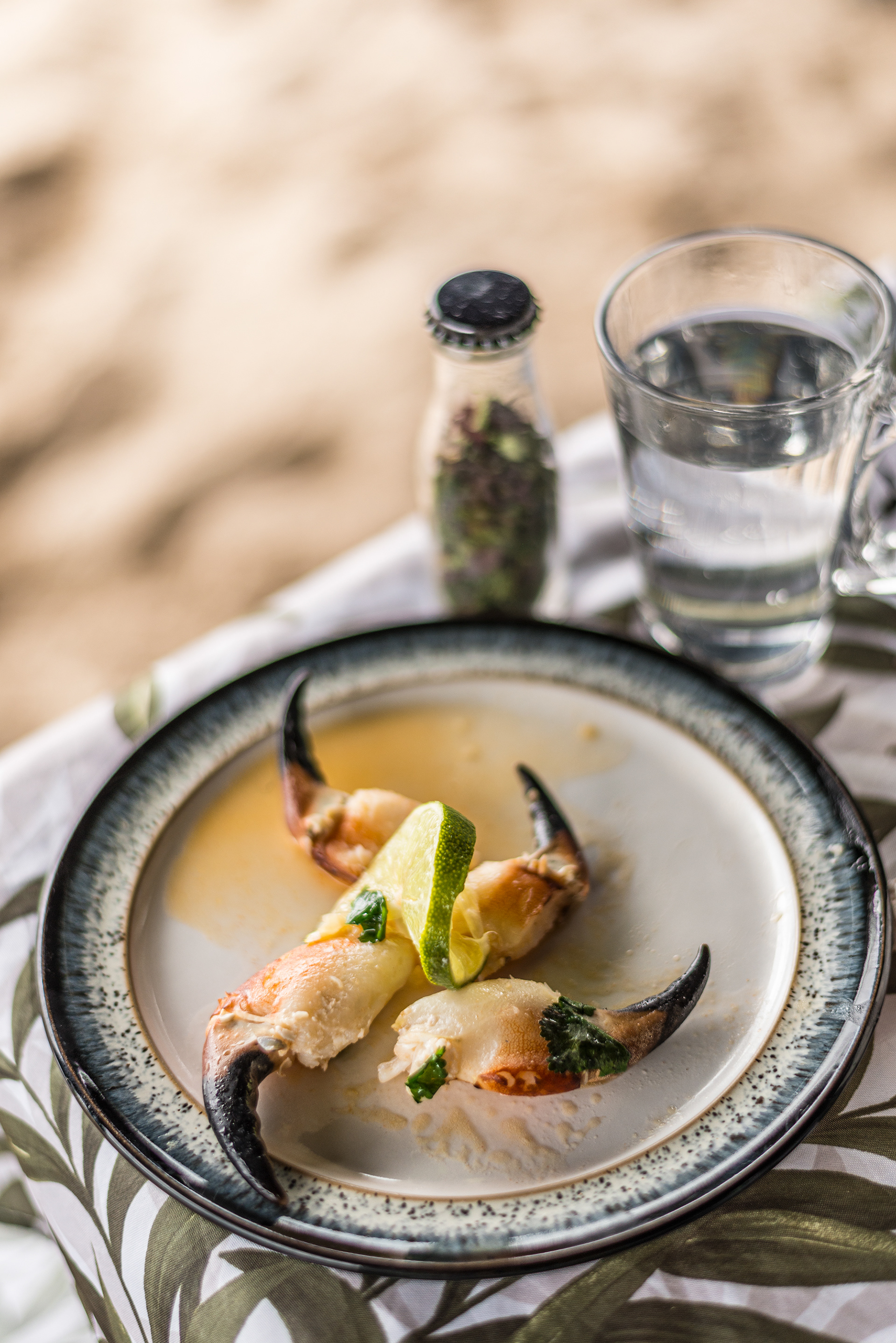 Crab Claw lunch on the beach at Killkeel