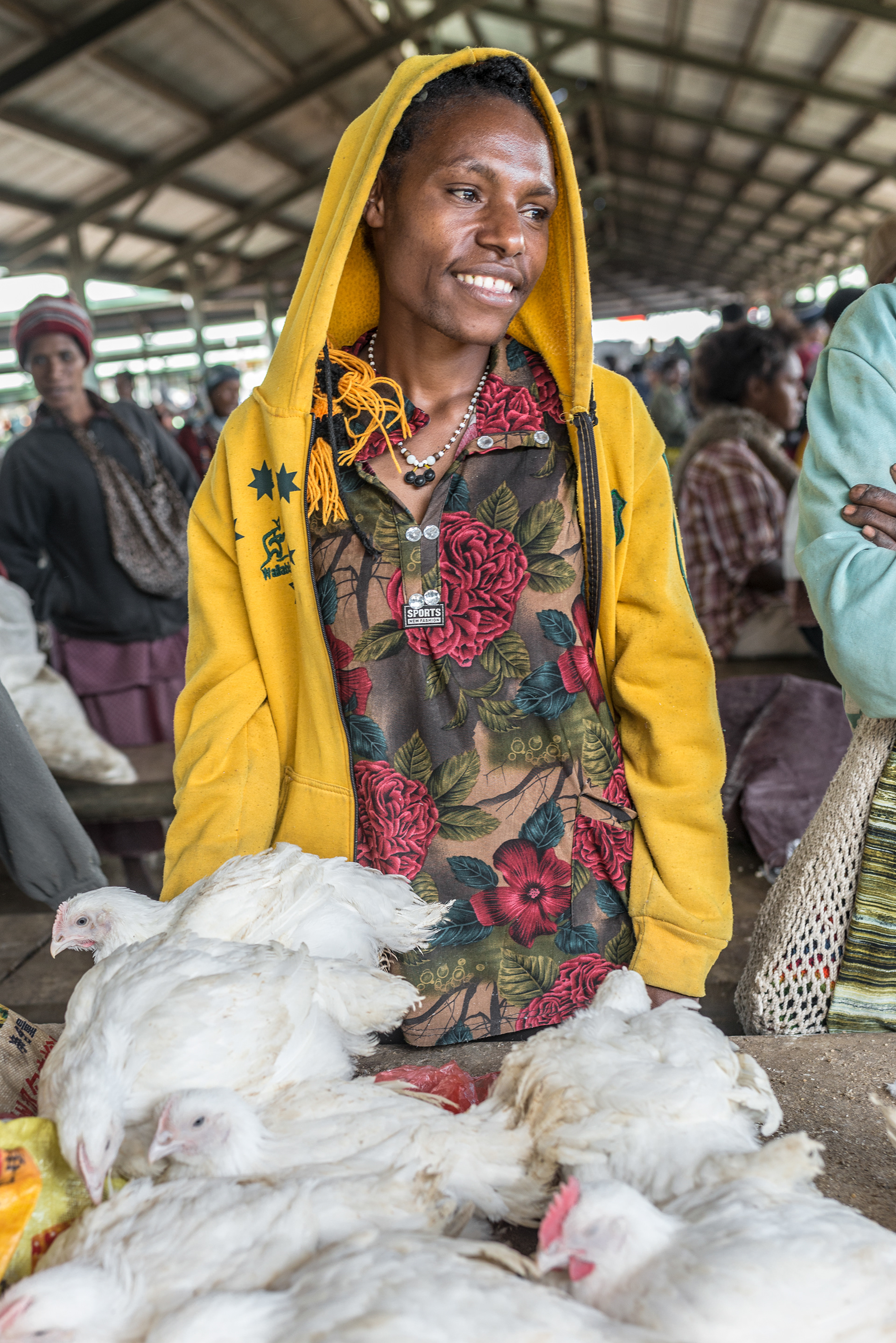 Chickens for sale, Mt Hagen Market