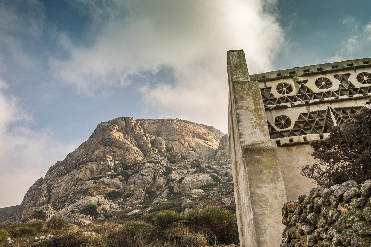 Traditional dove house on the hillside above Xinara House & Village, Tinos