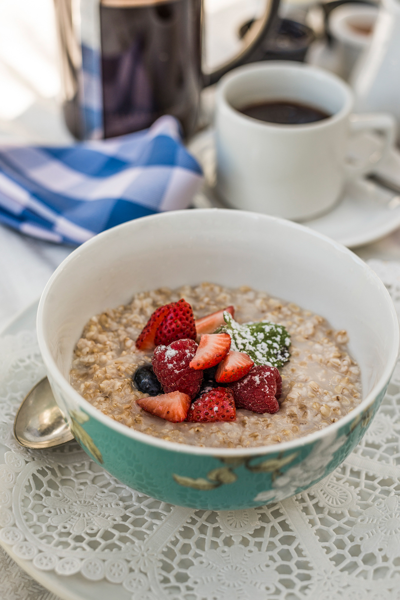 Breakfast of Porridge with fresh fruit - The Quay House - Clifden