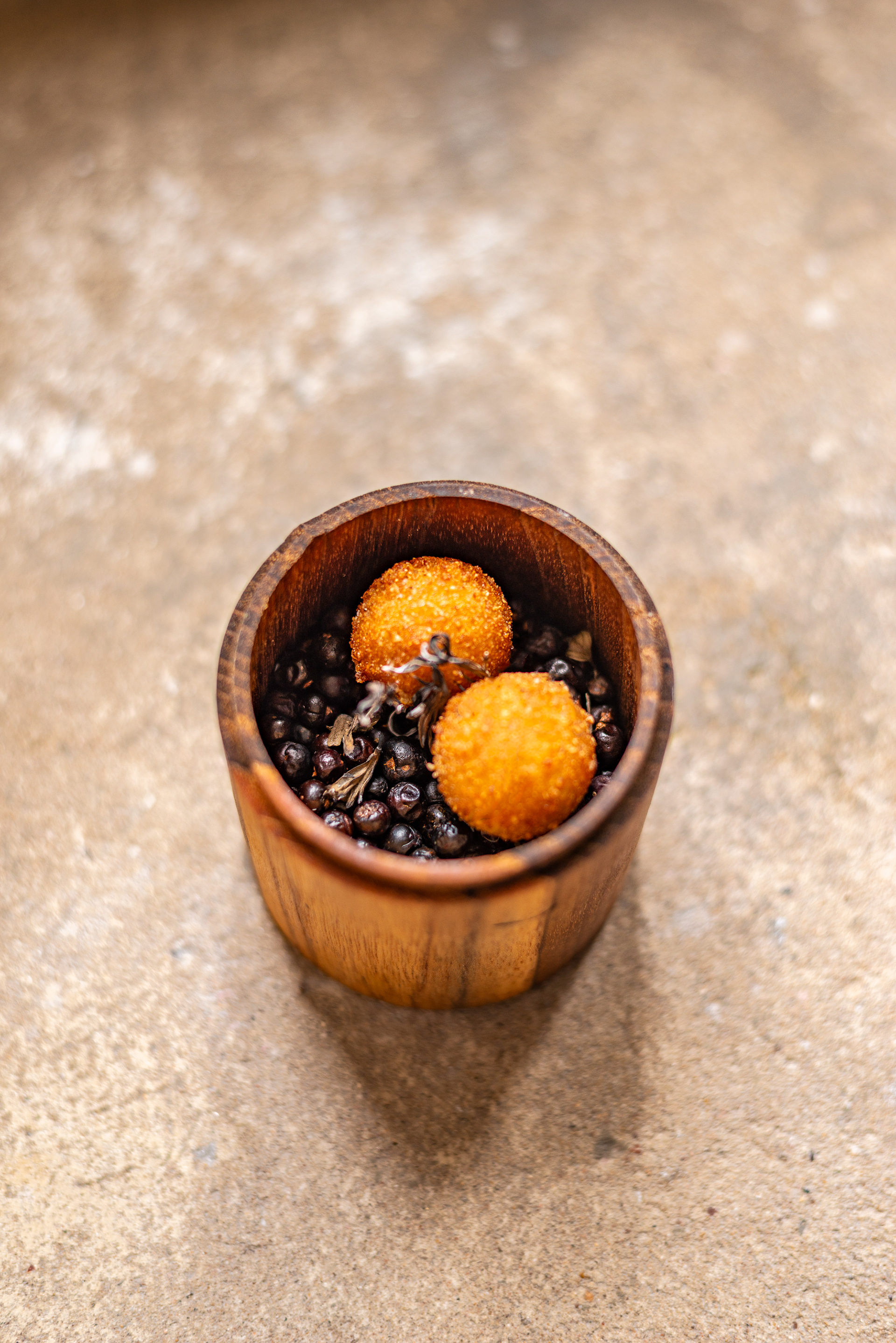 Smoked wild garlic ball - Restaurant La Distillerie - Mullerthal Region (Little Switzerland)