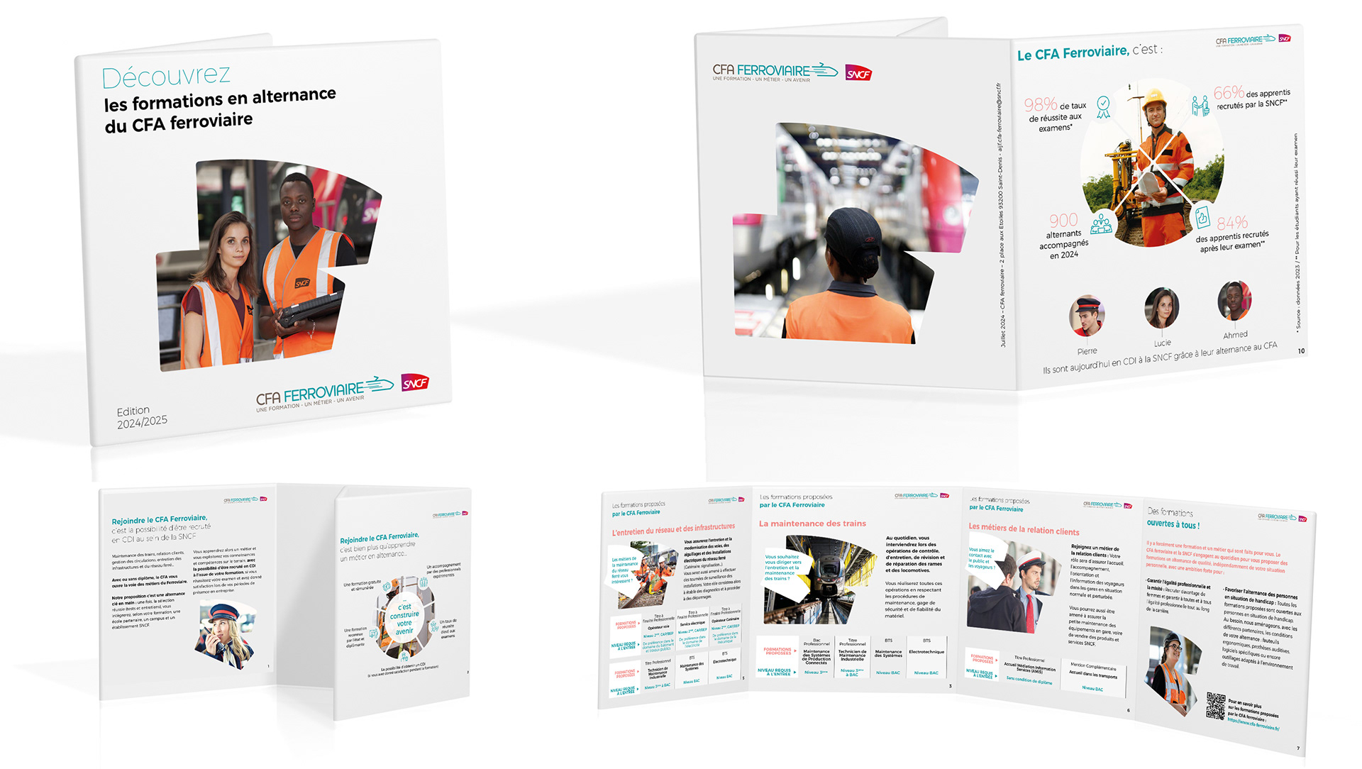 Graphisme plaquette CFA ferroviaire