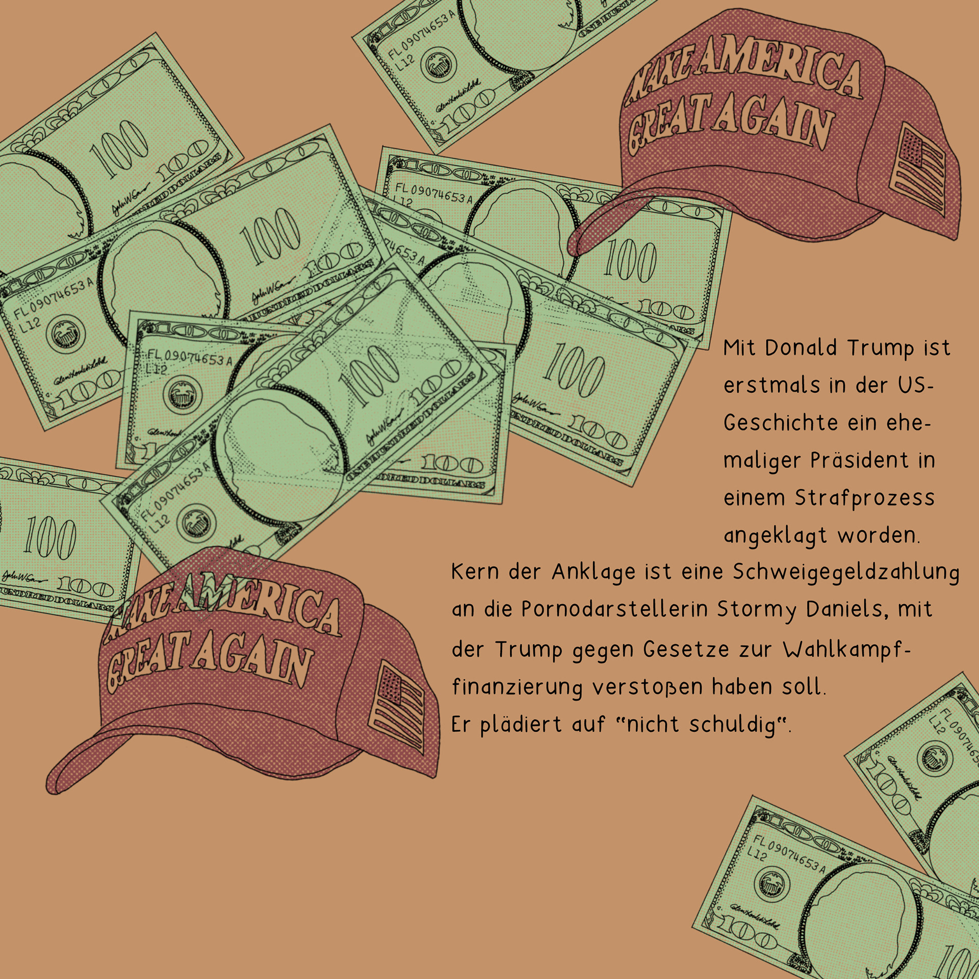 "Trump vor Gericht", ImBilde, April 2023