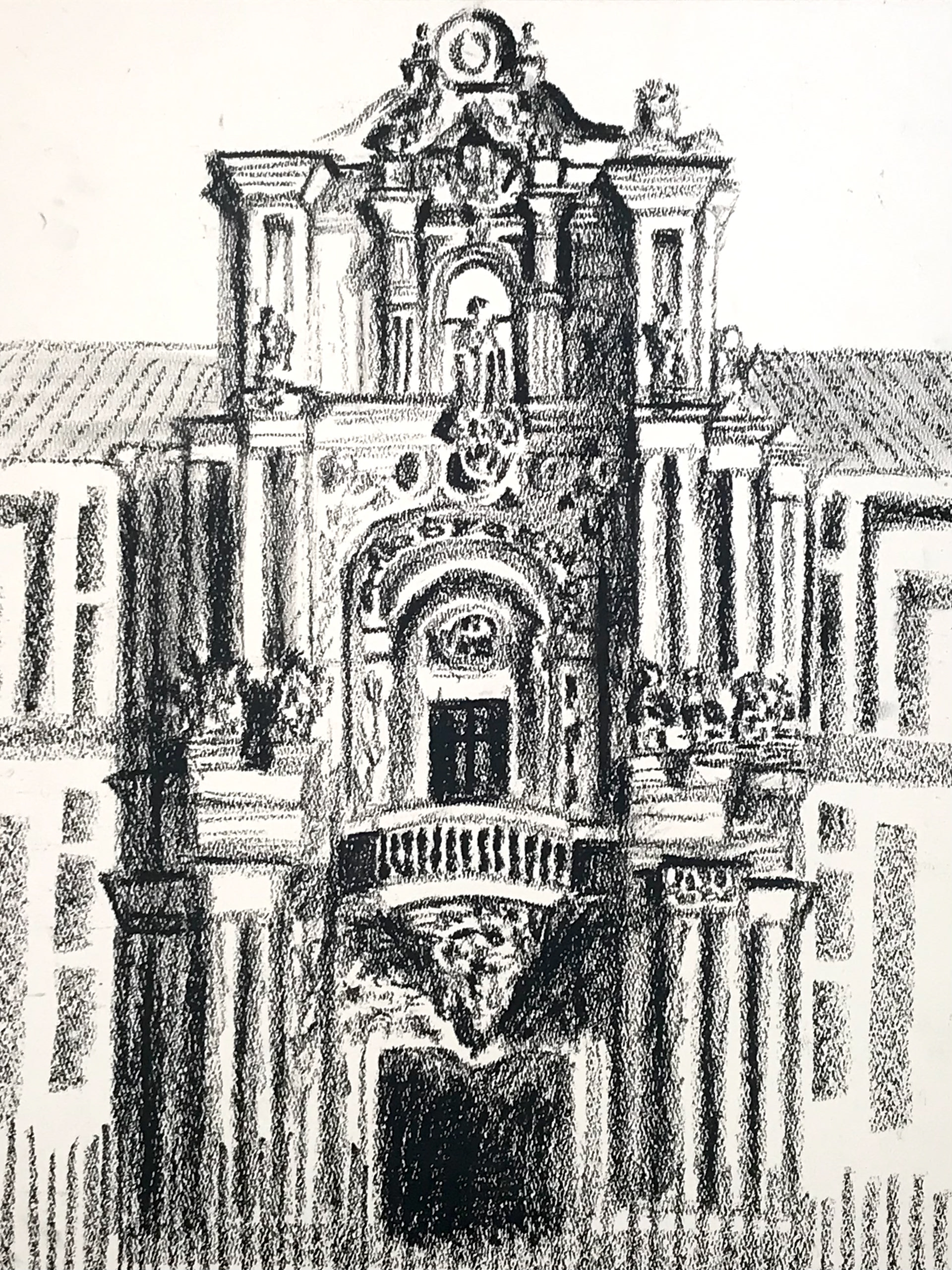 "Enter Quietly" | craypas | 19 x 24" mix media paper