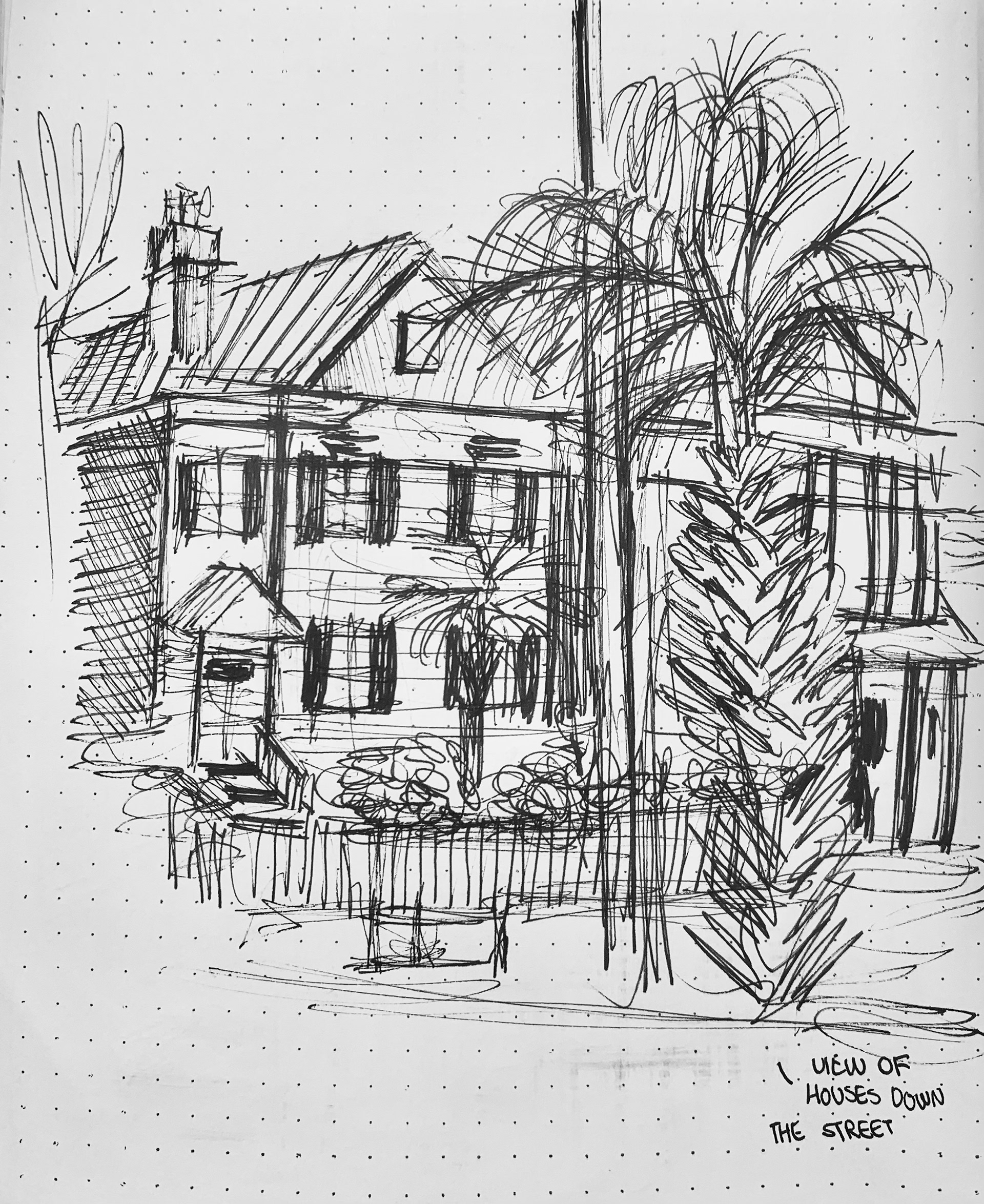 "Street View" | ink pen | 6 x 9" mix media paper