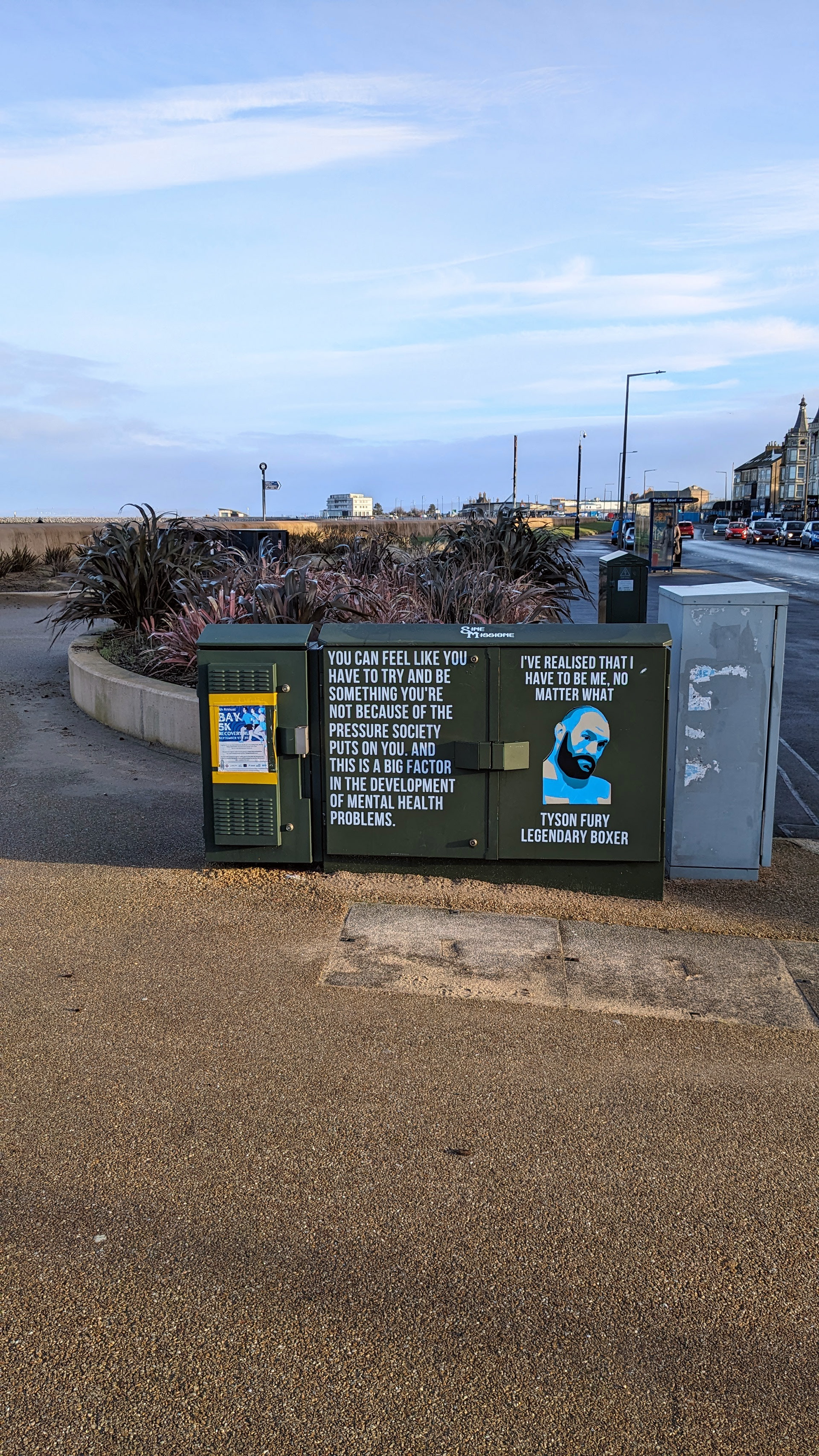 Morecambe seafront Tyson fury street art