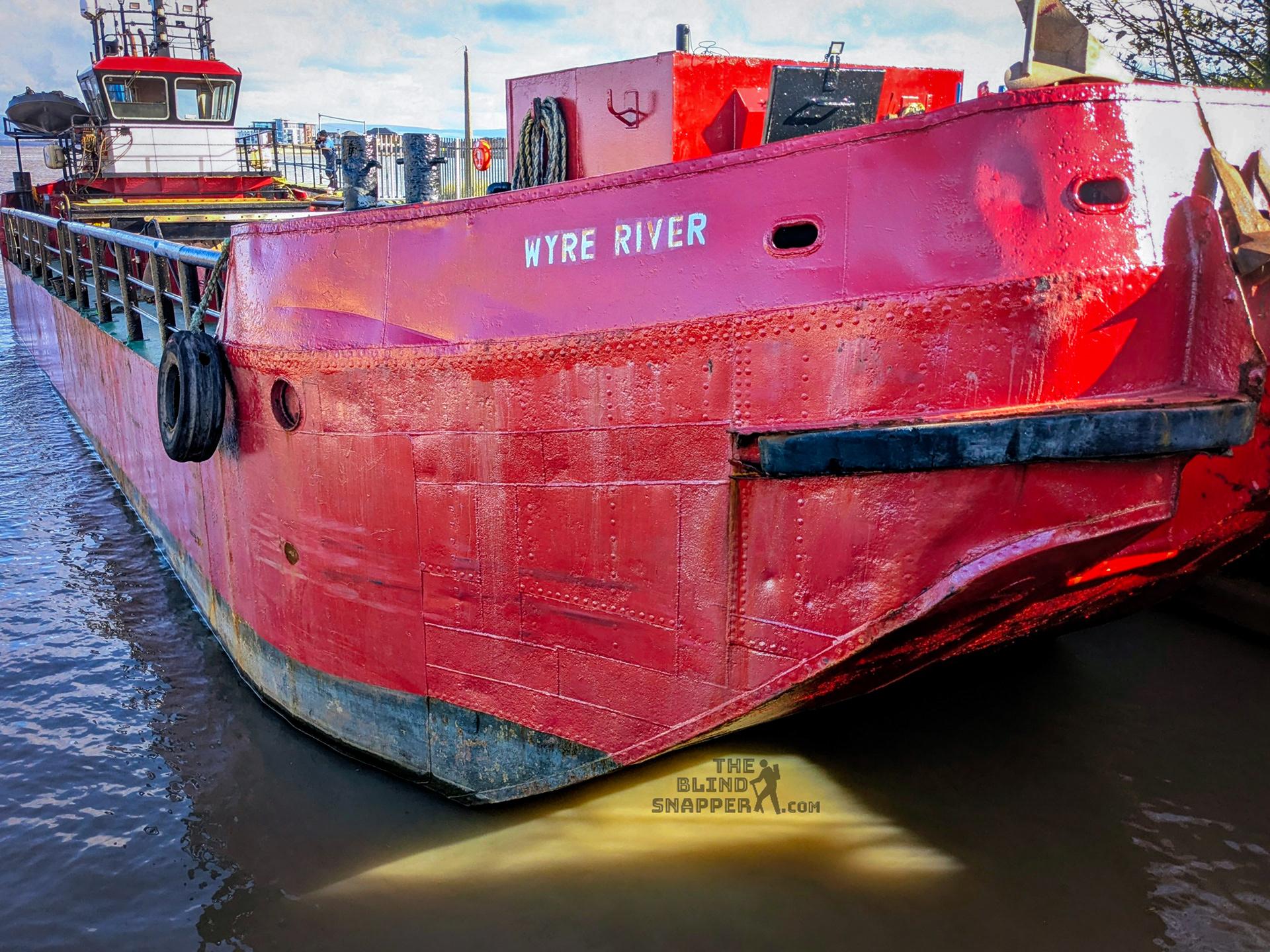 A view of the Wyre River Dredger at Fleetwood
