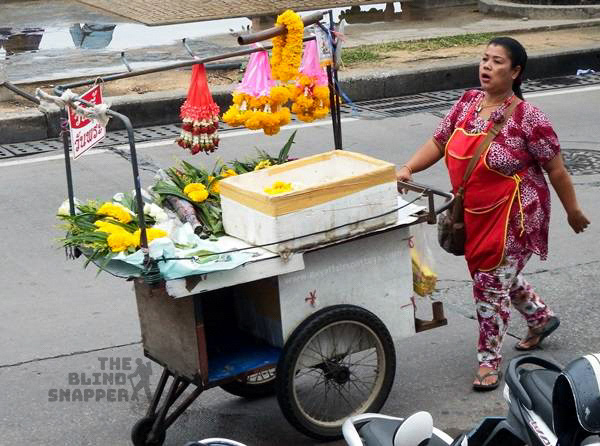 Flower seller on Beach Road, Pattaya