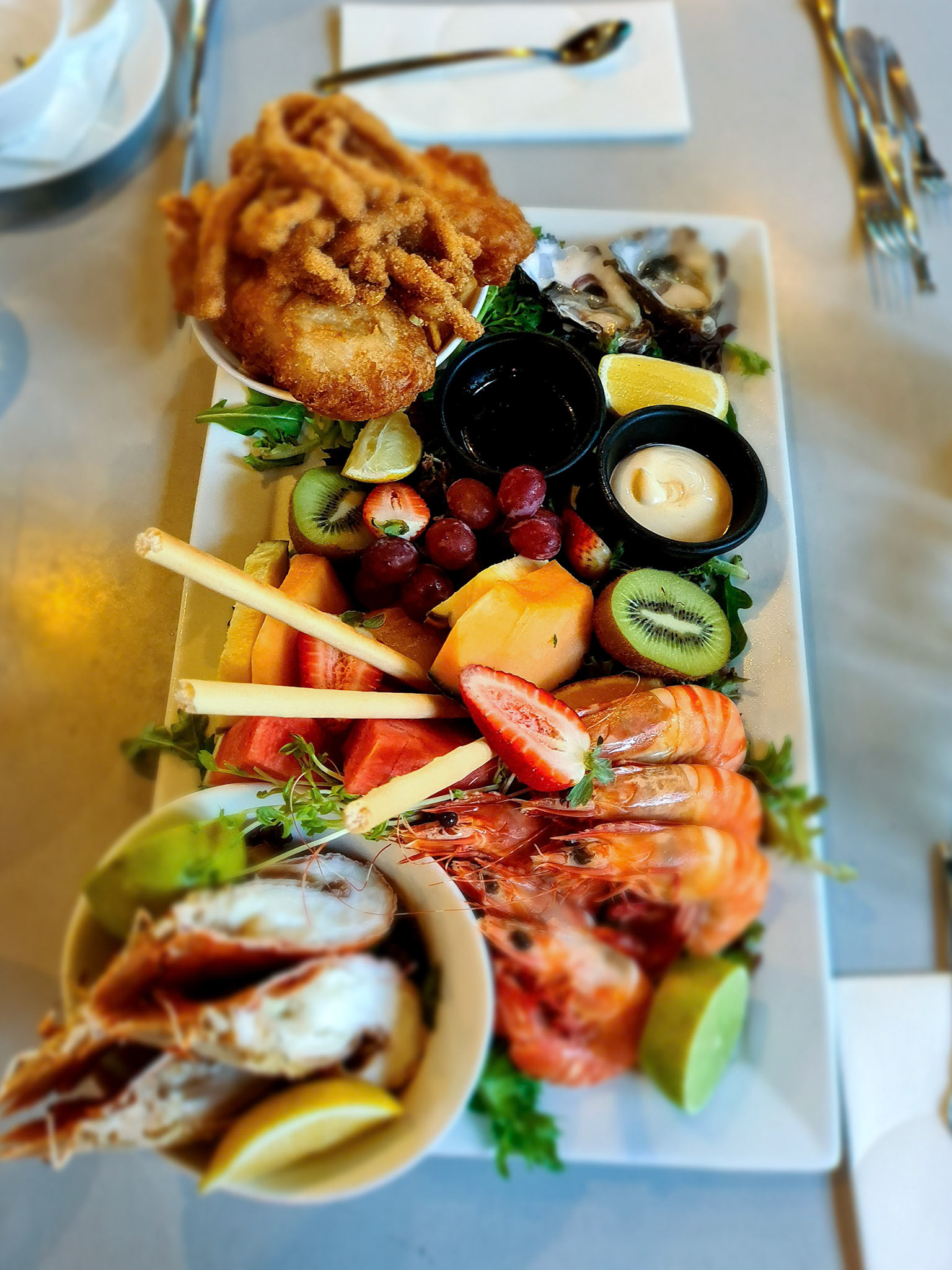 Wow a fabulous Seafood Platter at Dundee’s Café and Restaurant at the Cairns Aquarium Cairns QLD Australia  © copyright-lewis-a-collins-photographer-!http://lewiscollins.com.au