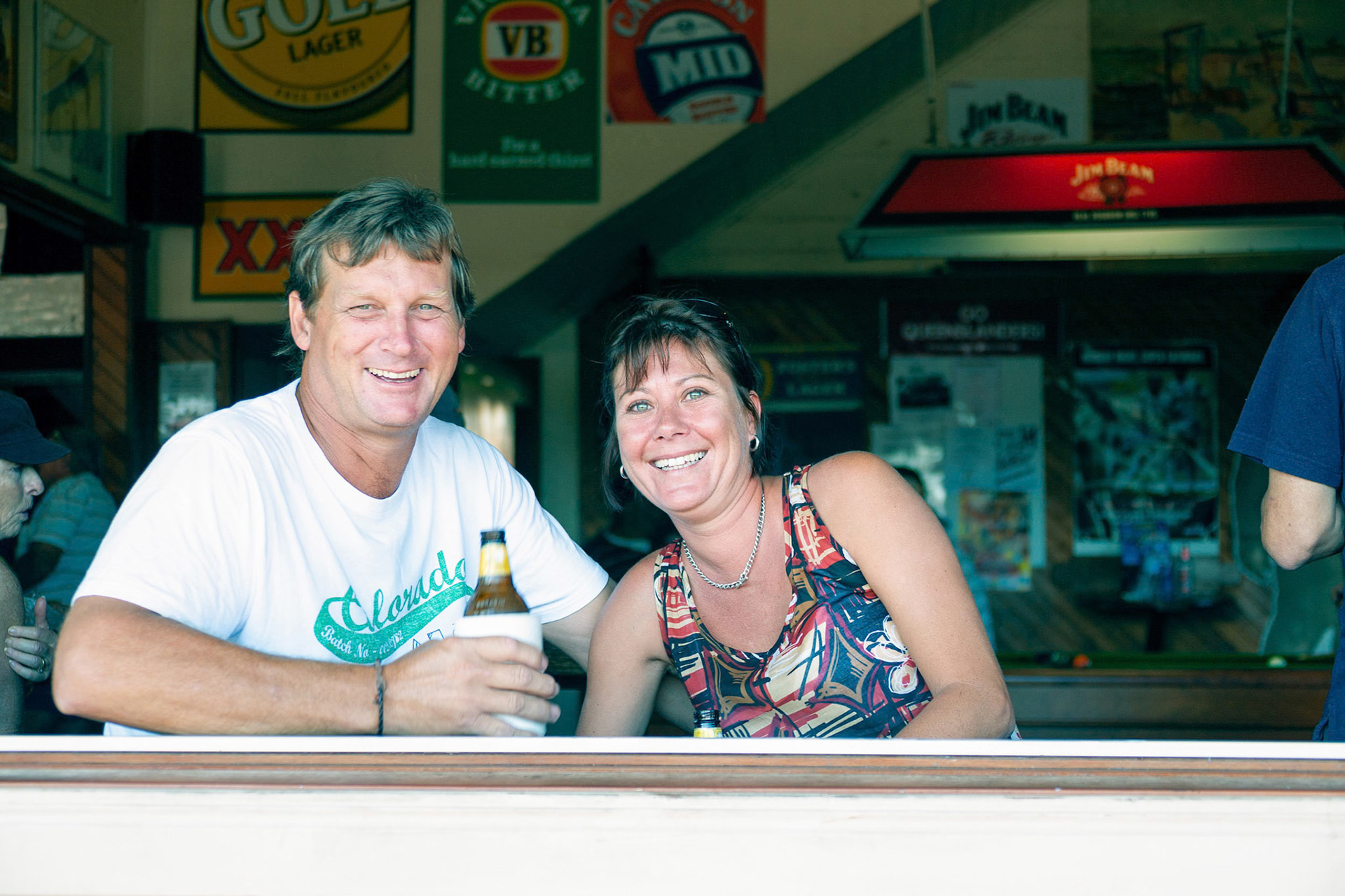 two smiling people at pub window© copyright-lewis-a-collins-lcpmtl-! http://lewiscollins.com.au