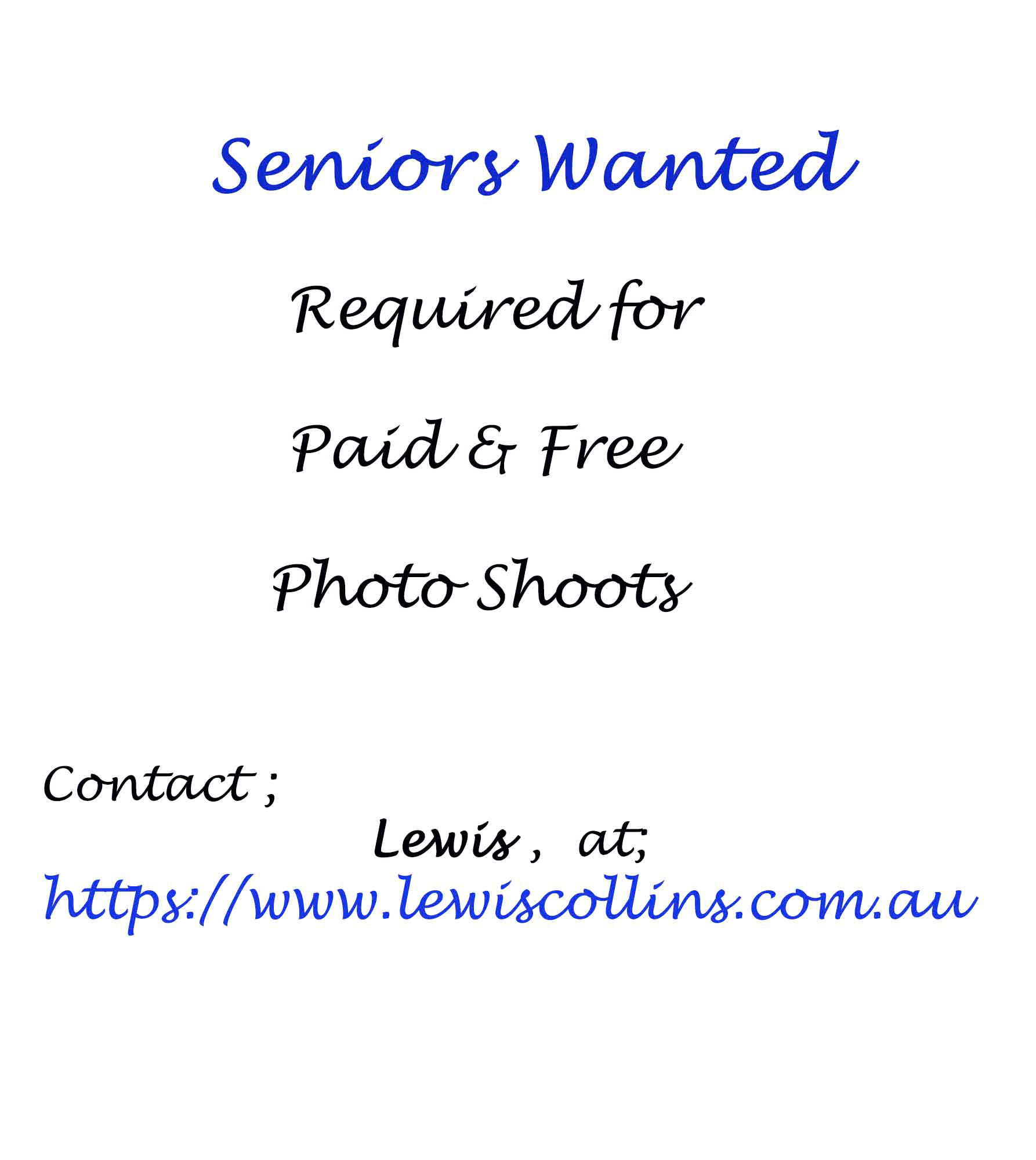 seniors wanted seniors required for paid photo shoots seniors models required paid assignments
