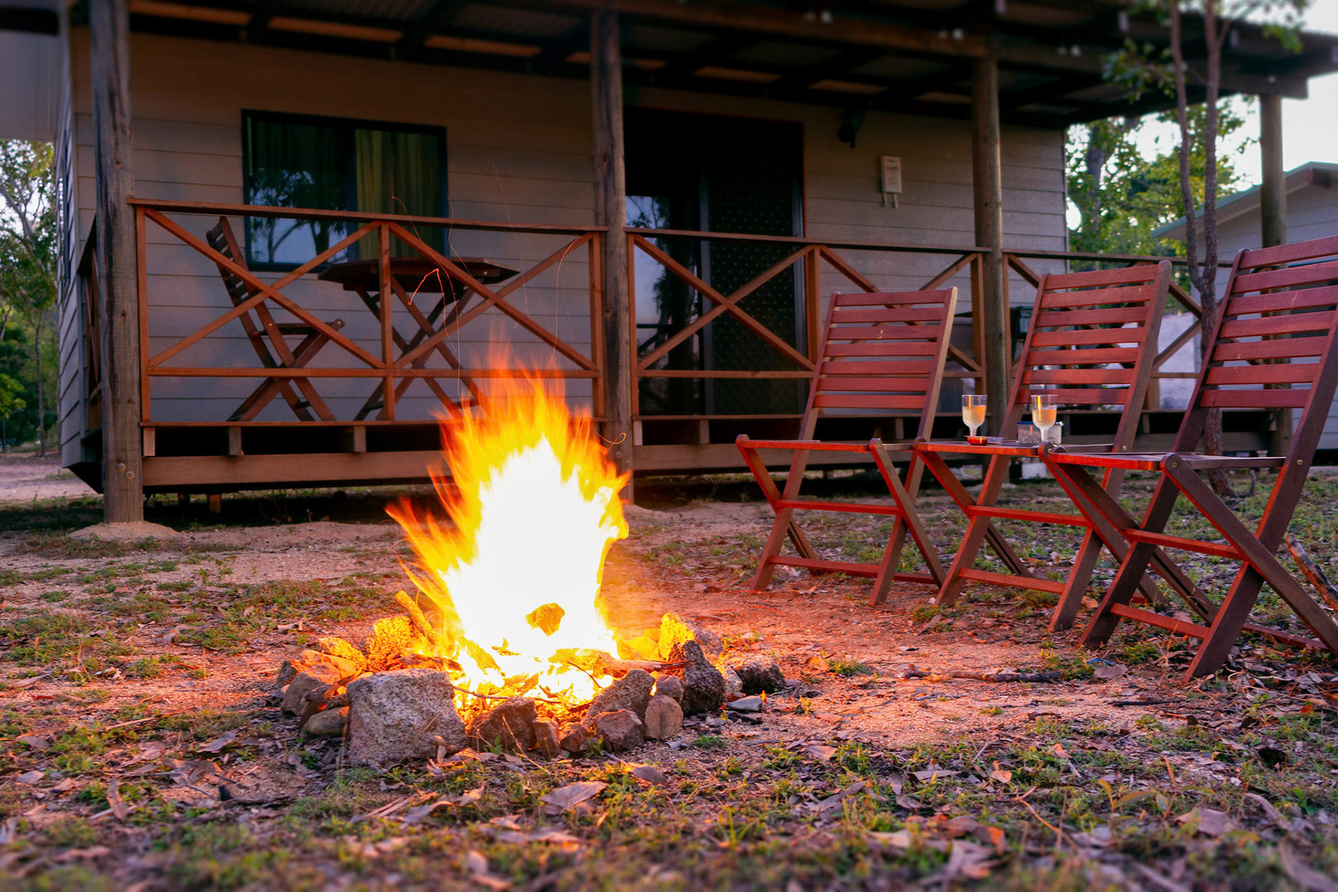 2012 june bright flames fire pit bush setting cabin granite gorge mareeba  queensland australia © copyright-lewis-a-collins-lcpmtl-! http://lewiscollins.com.au