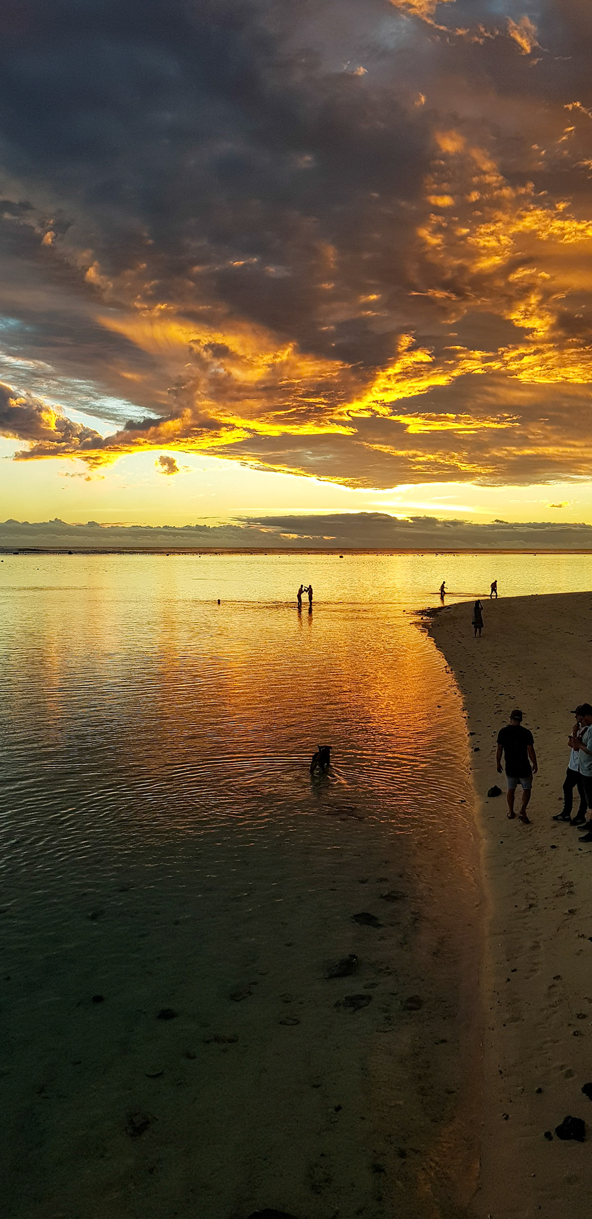 2019 march afternoon cool dip on the beach rarotonga island