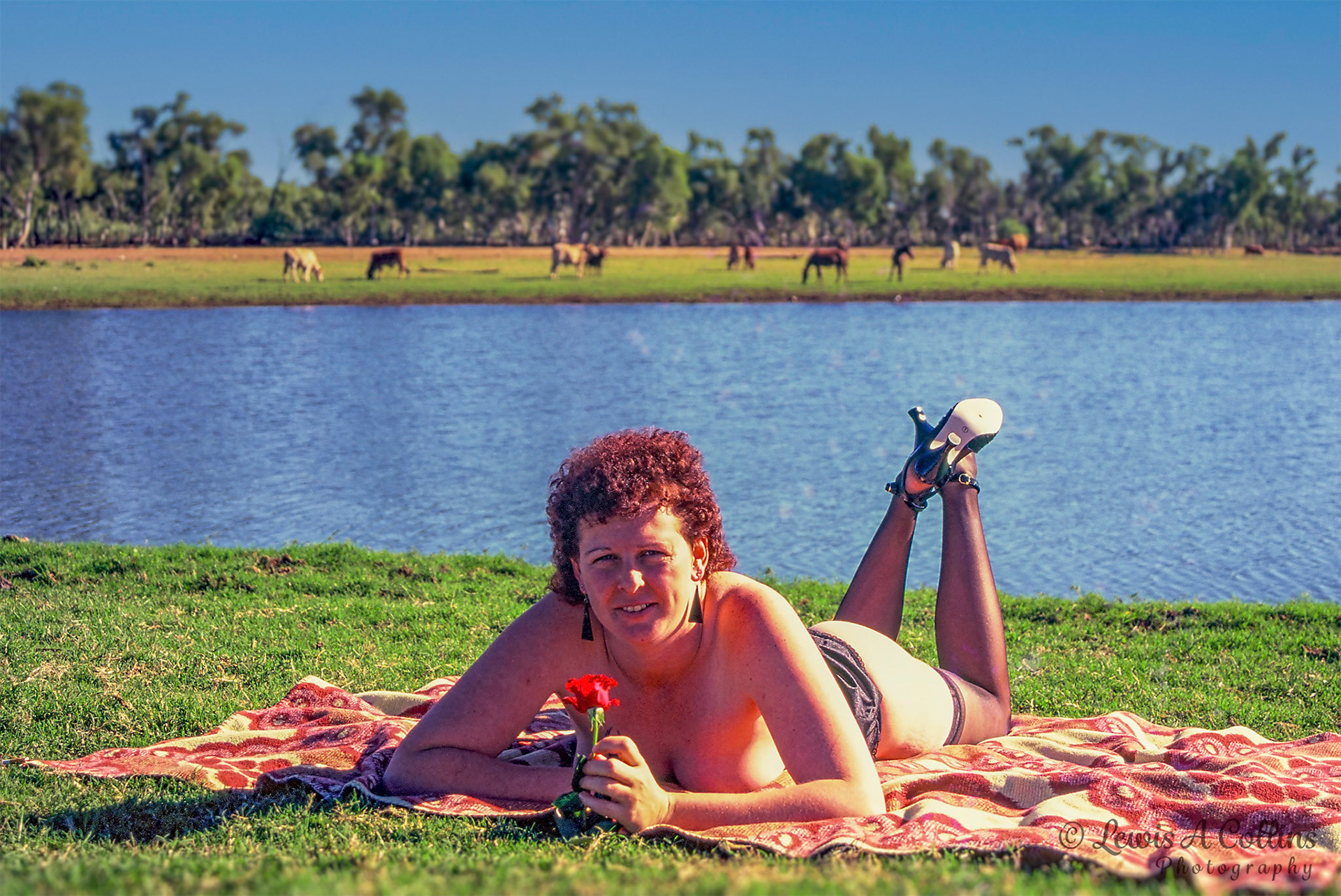 rose woman laying in sunshine 61s9606619606t© copyright lewis a collins ! http://lewiscollins.au