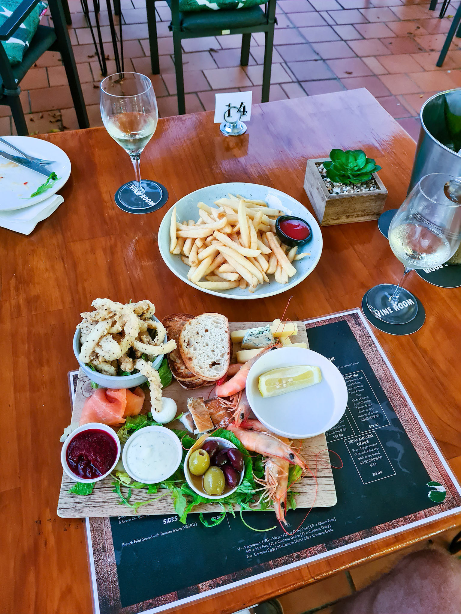A tasty Calamary and Cheeses Salmon Prawns Board the Vine Room restaurant Cairns, QLD Australia  © copyright-lewis-a-collins-photographer-!http://lewiscollins.com.au