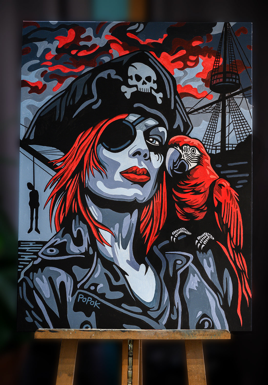 La pirate, peinture acrylique sur toile, 60x80cm