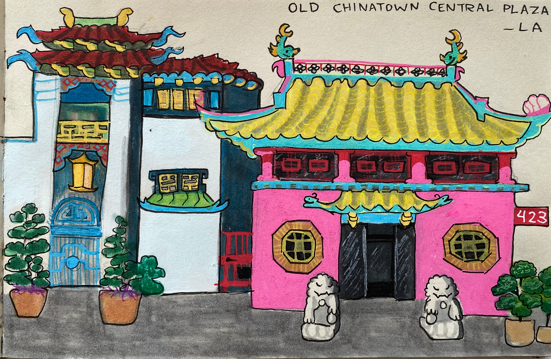 Old Chinatown Central Plaza - Los Angeles