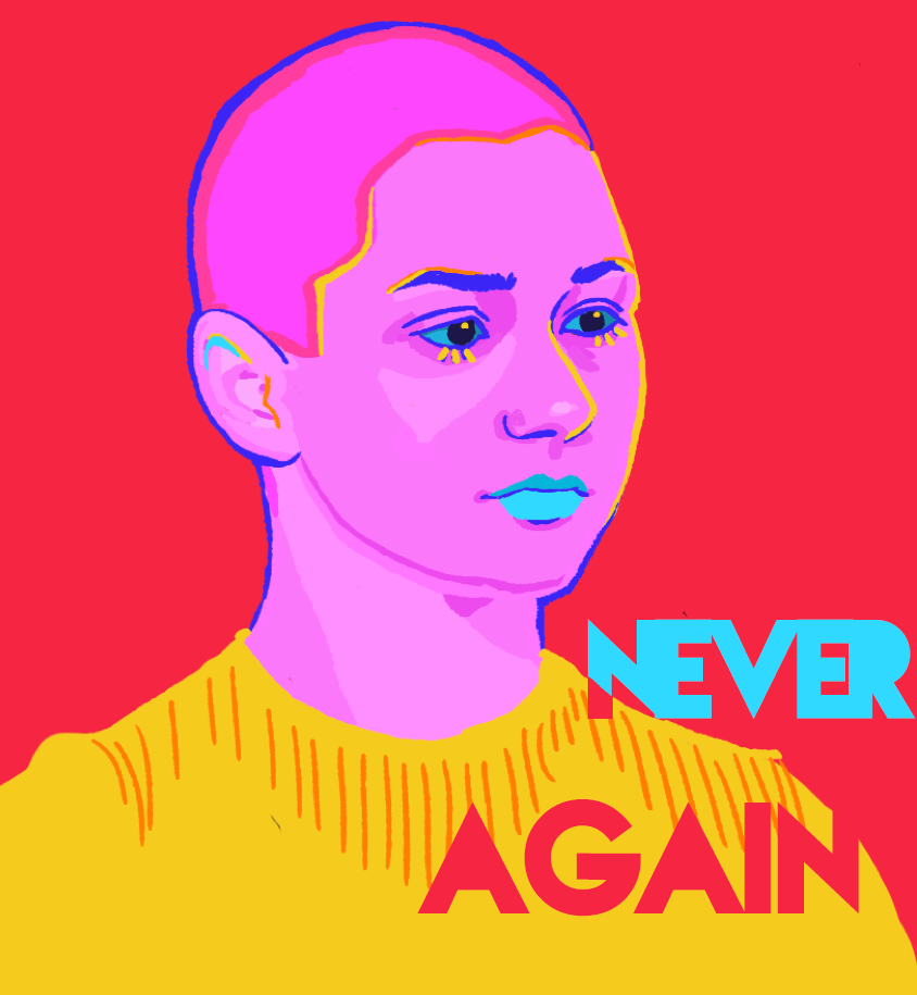 Pop Art #1 of Emma Gonzalez, Parkland Shooting Survivor and Hun Control Advocate