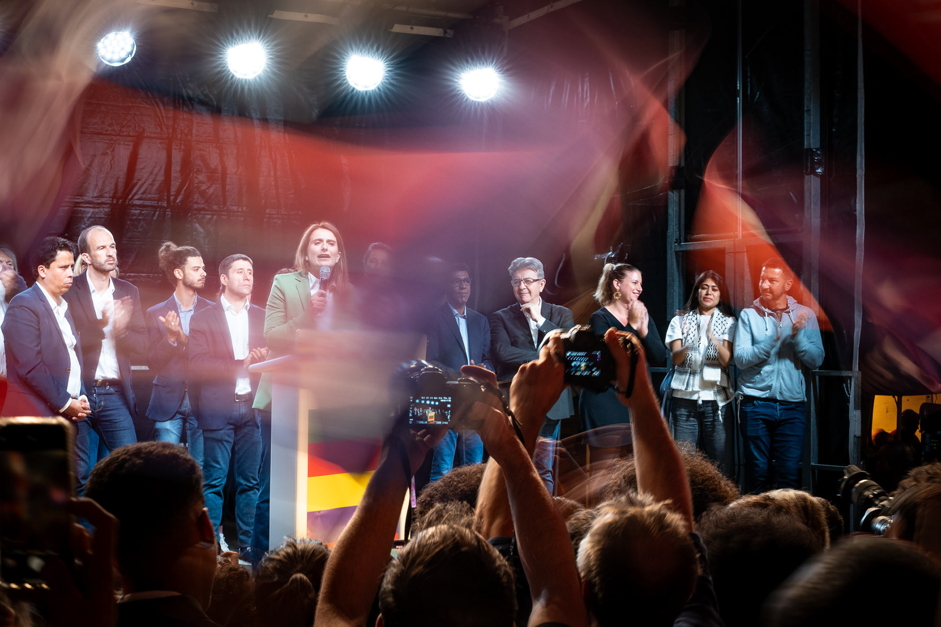 Rassemblement après le premier des élections législatives anticipées - Paris, juin 2024