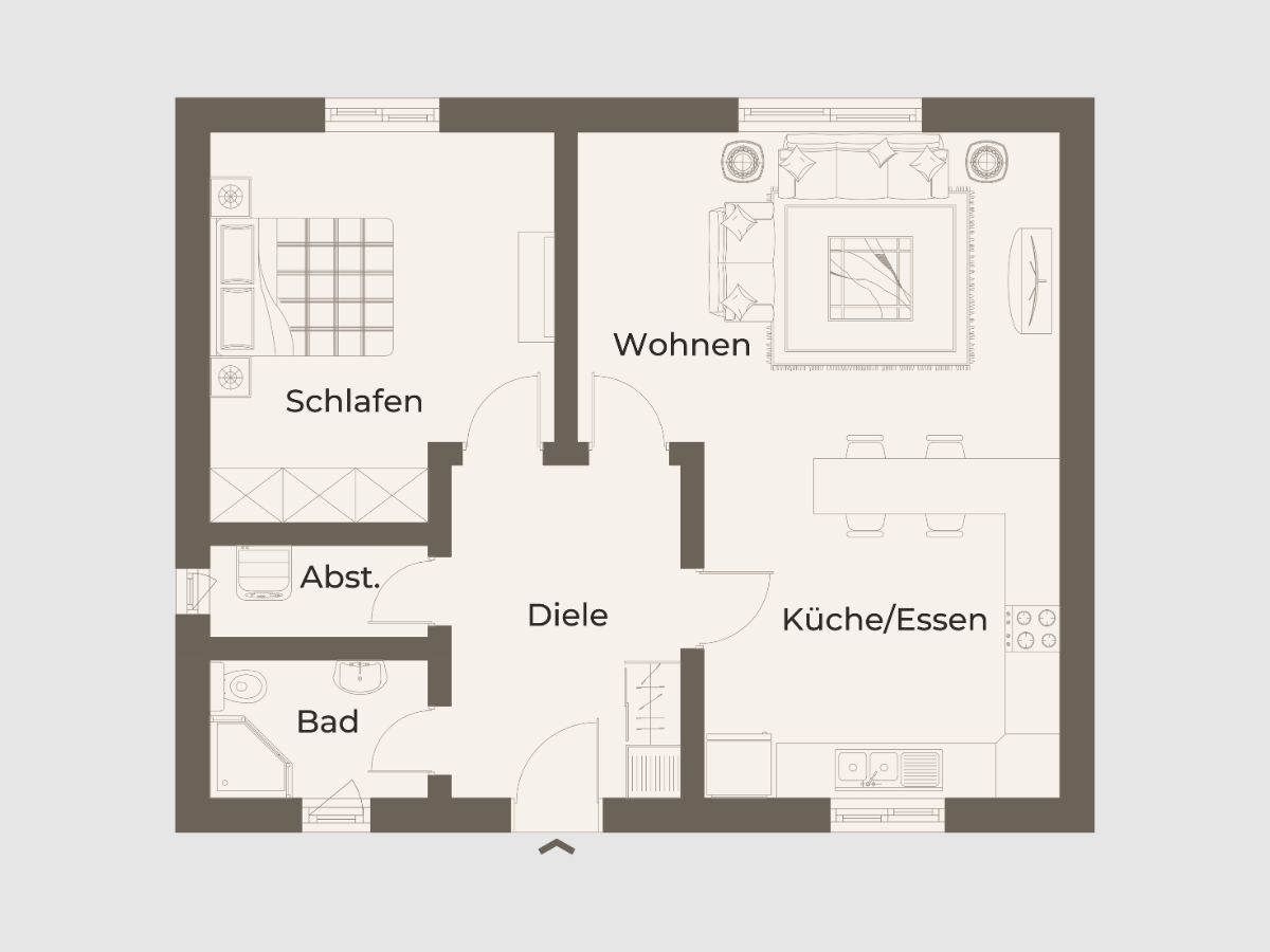 Klassisch – Taupe/Beige