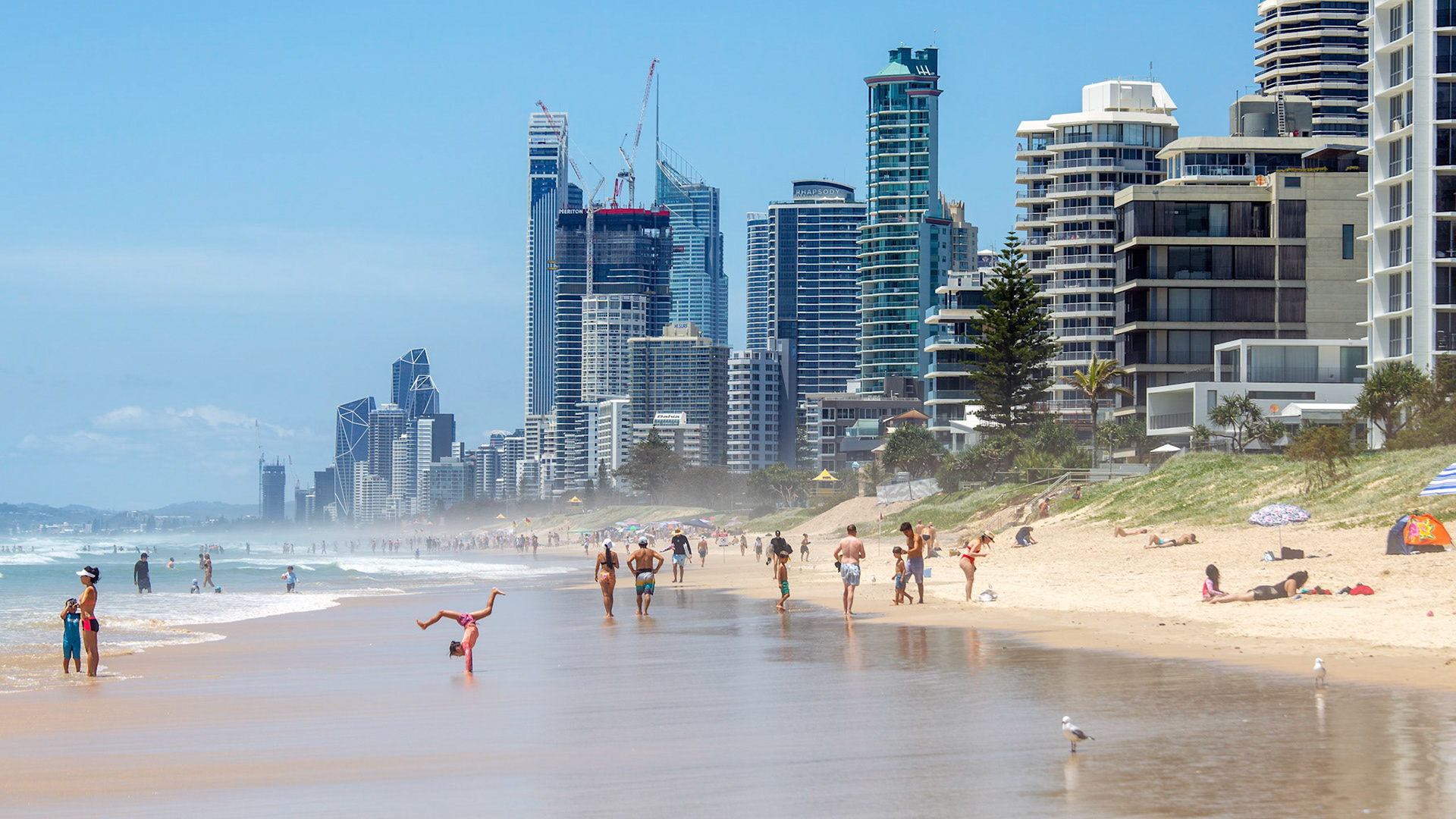 Surfers Paradise from Main Beach, Gold Coast, Queensland