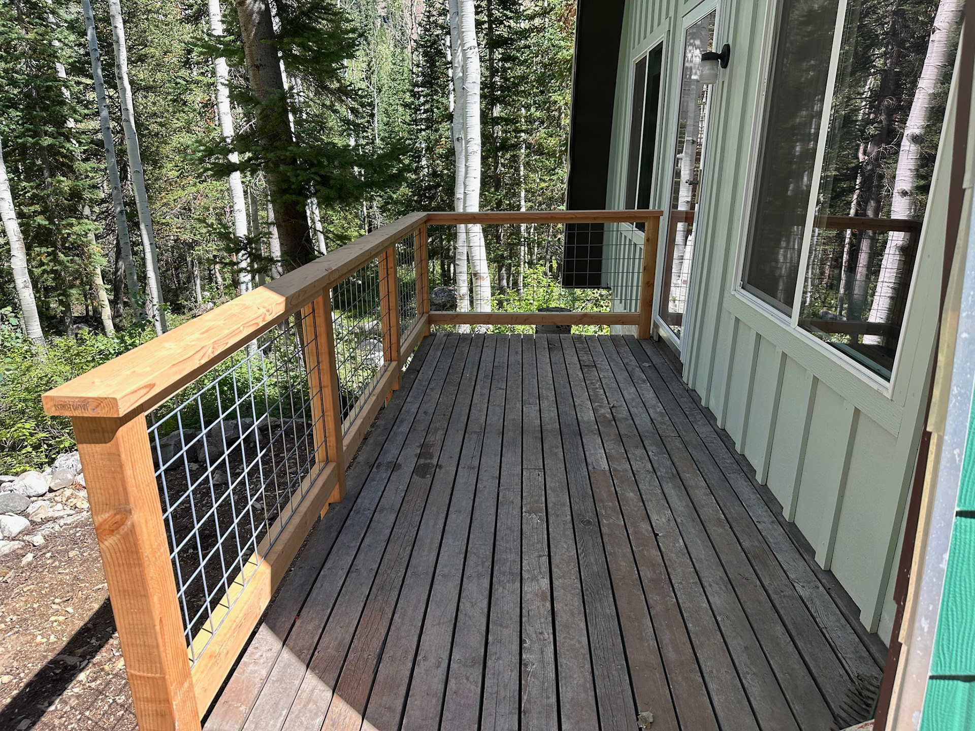 Railing redesigned and installed