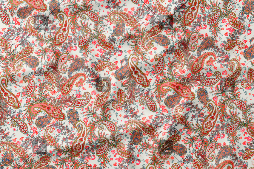 Pattern with paisley. Work commissioned for Division 4, finally sold to El Corte Inglés - Season: Spring 2015