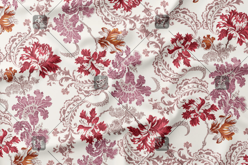 Damask style pattern. Work commissioned for Division 4, finally sold to Promod - Season: Spring 2015