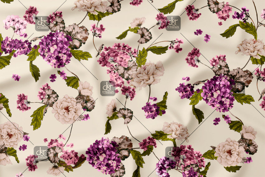  Watercolor flower pattern. Work commissioned by Acabats Lloret. Season: Spring 2018