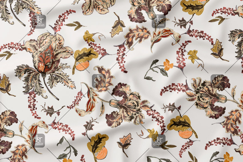 Damascus style flower pattern. Work commissioned by Division 4. Finally sold to Cortefiel - Season: Fall 2016