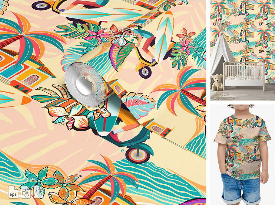 Premium 2024 surface pattern for commercial stock markets by d&r studio